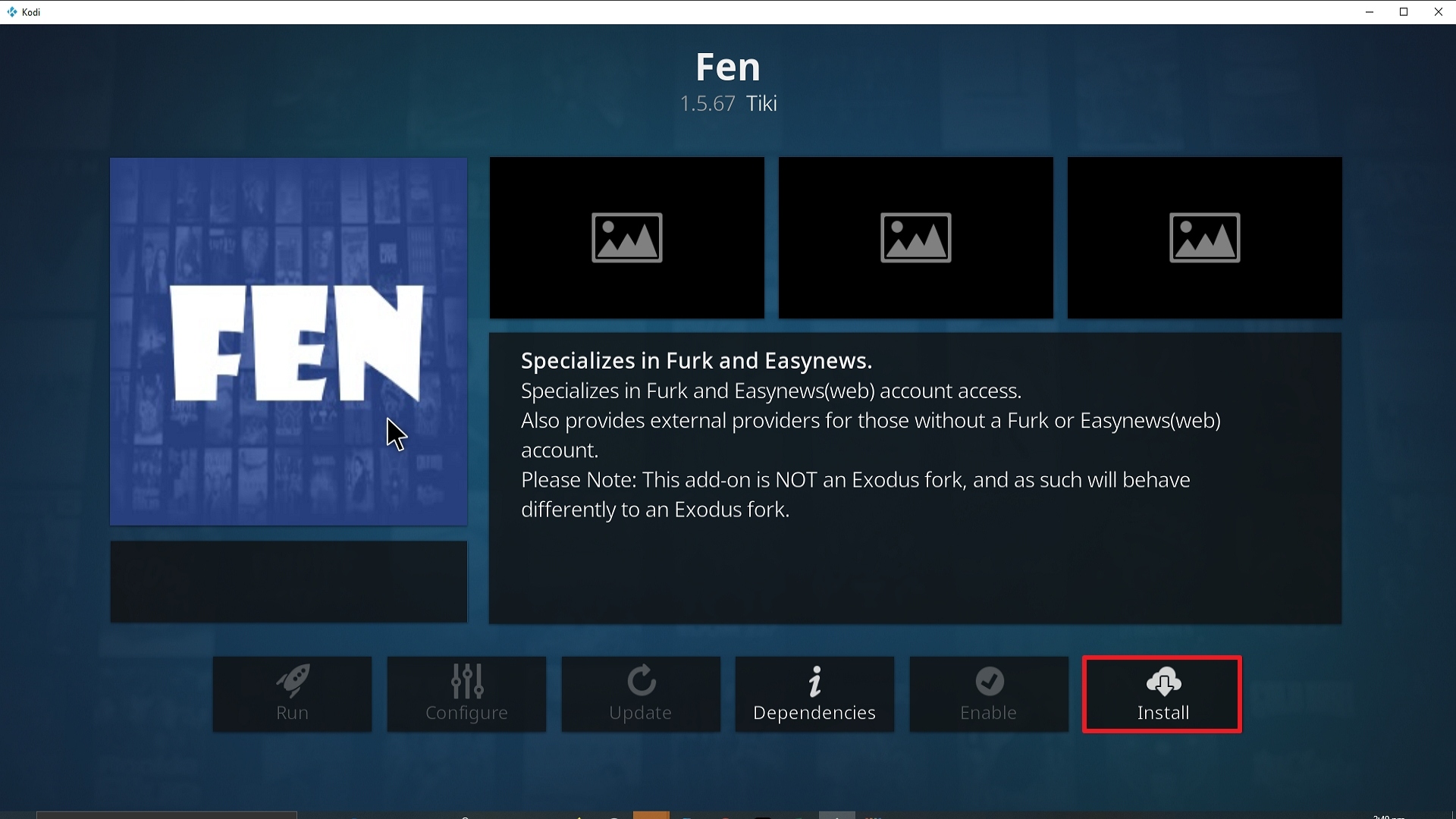 Step 23 Installing FEN addon on Kodi