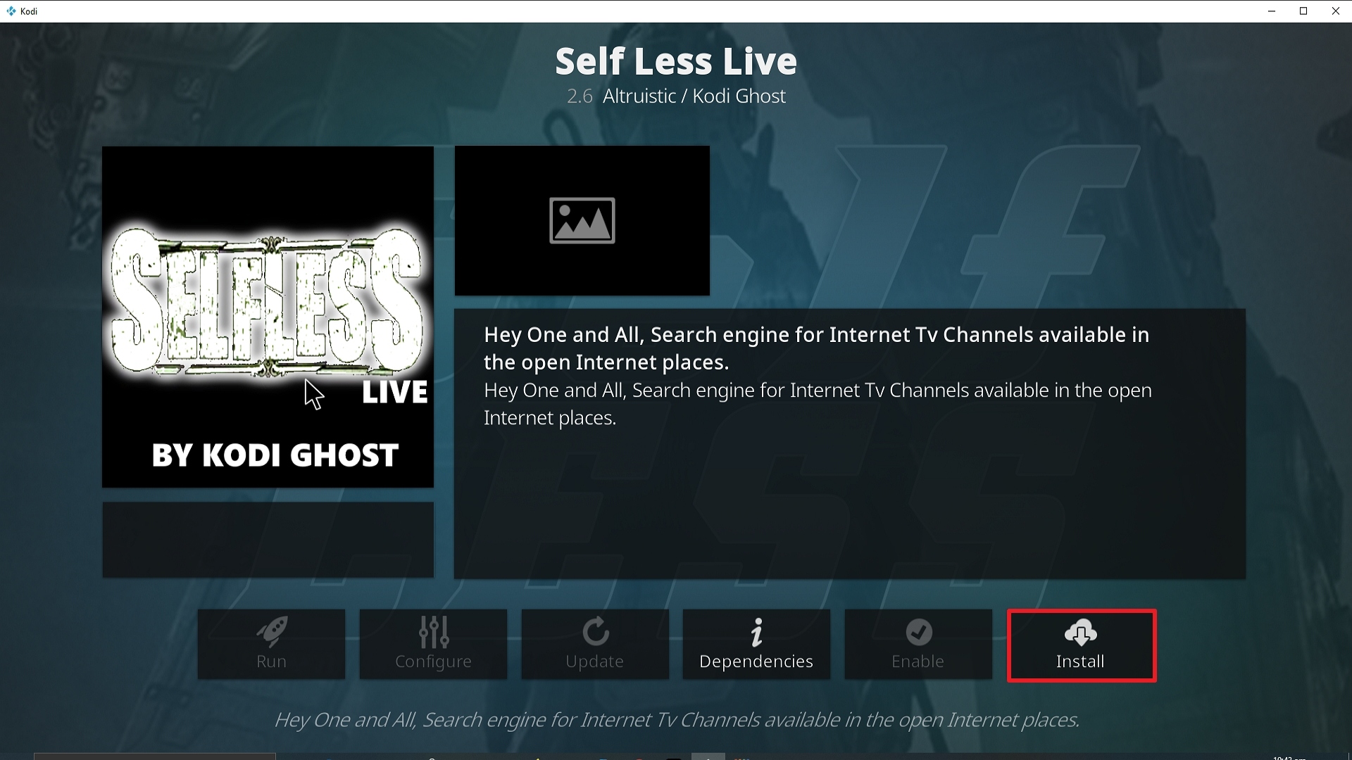 Step 23 Installing SelfLess Kodi addon on Kodi
