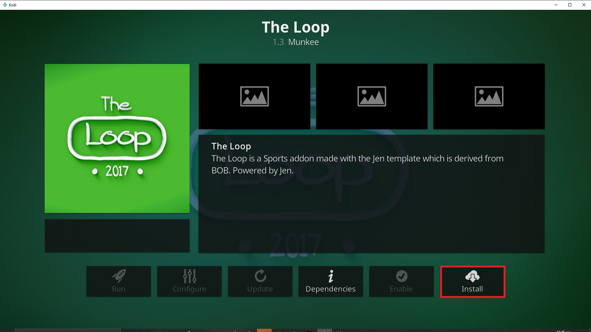 Step 23 Installing The Loop addon on Kodi