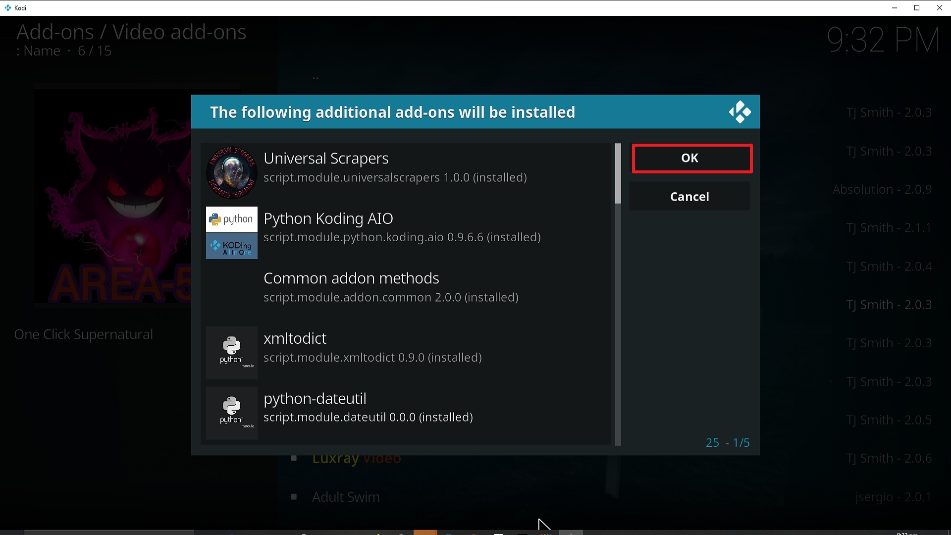 Step 24 Installing Area 51 addon on Kodi