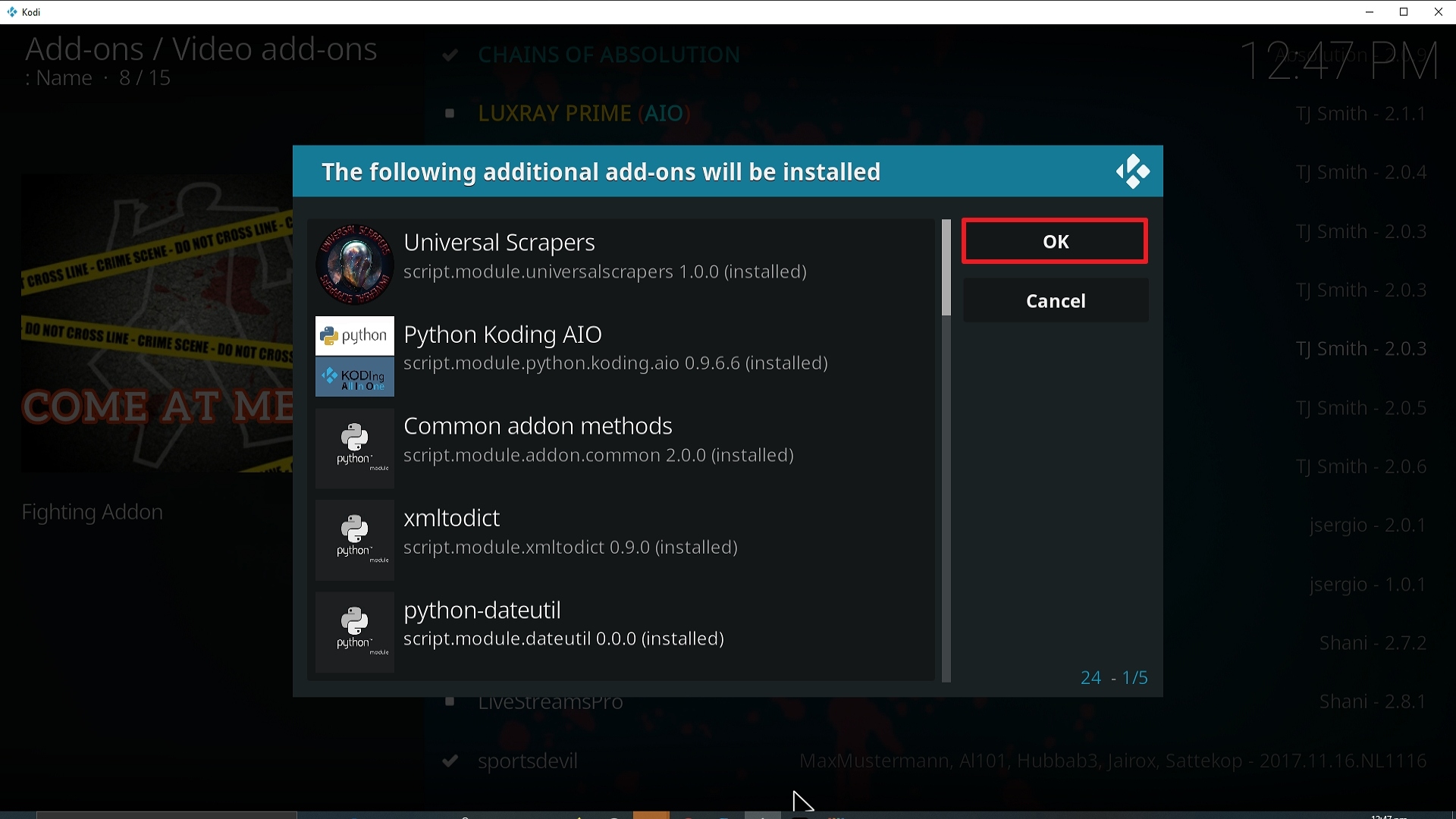Step 24 Installing Come at me Bro addon on Kodi