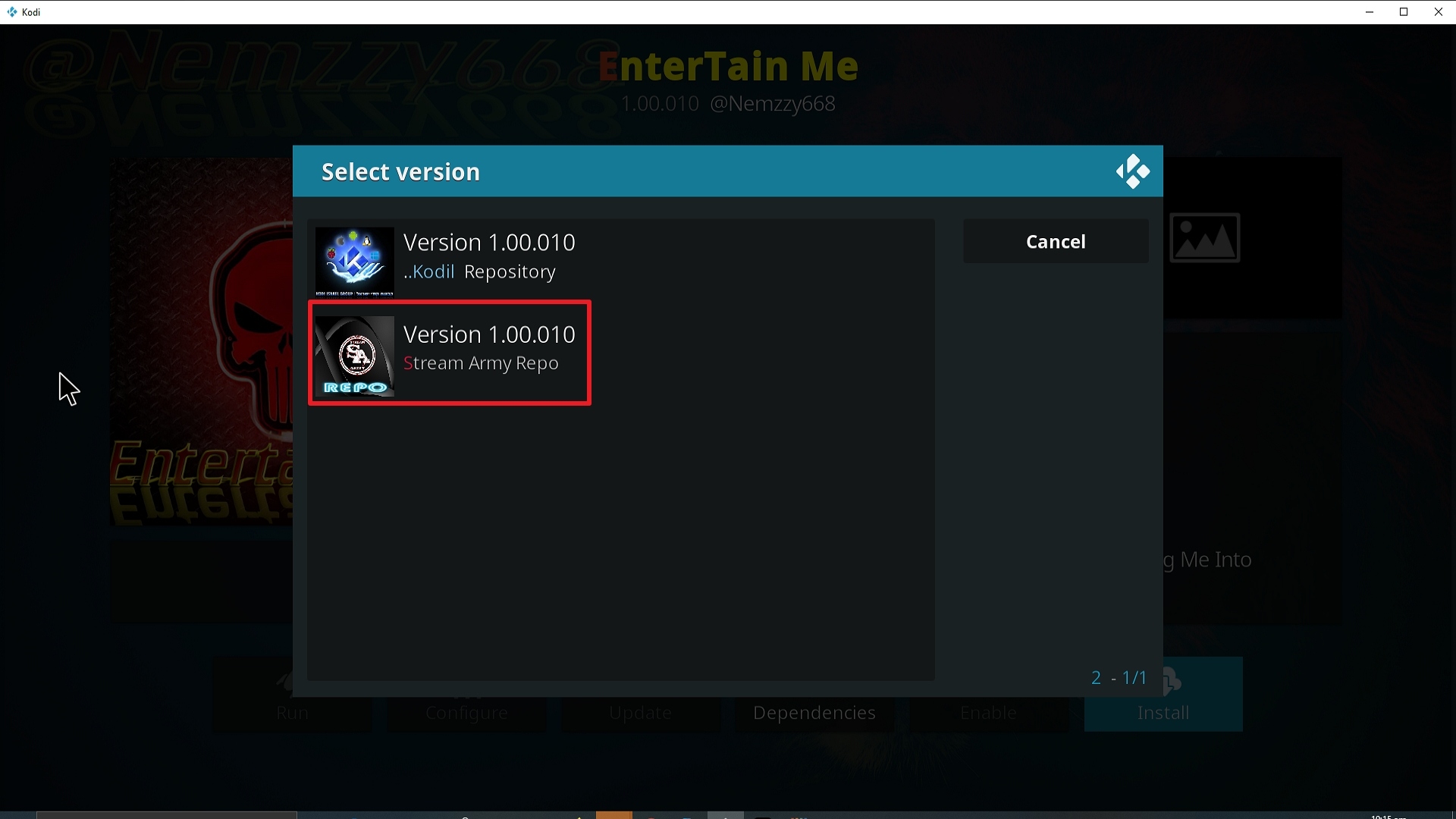 Step 24 Installing Entertain Me Kodi addon on Kodi