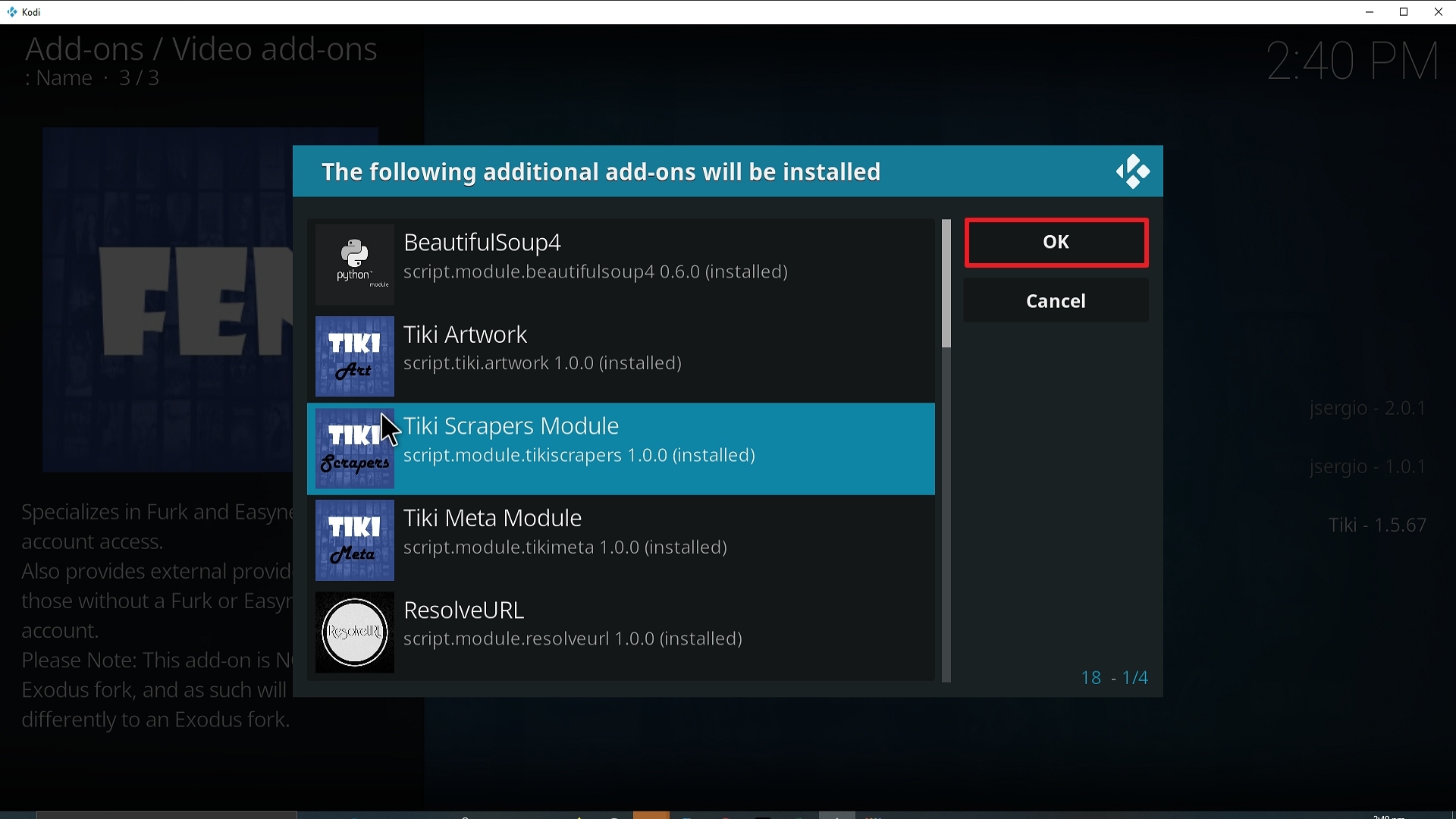 Step 24 Installing FEN addon on Kodi