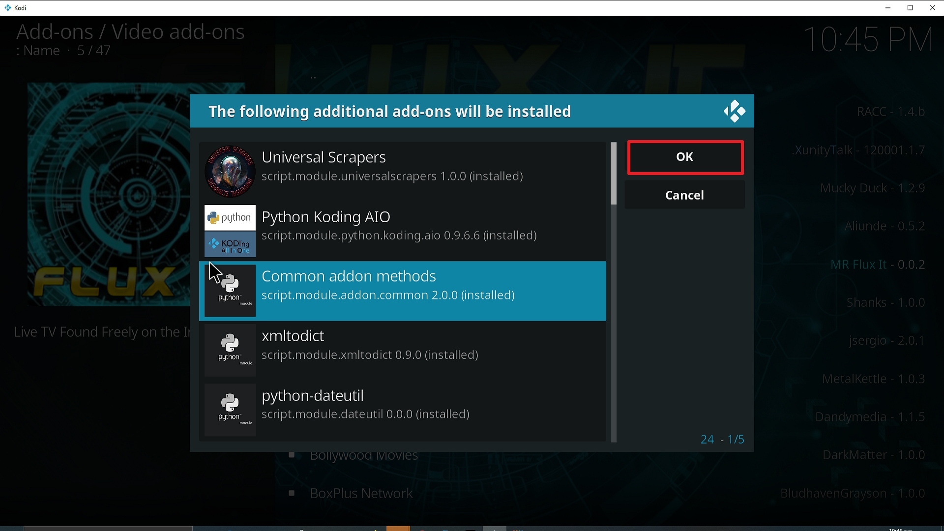 Step 24 Installing Flux It addon on Kodi
