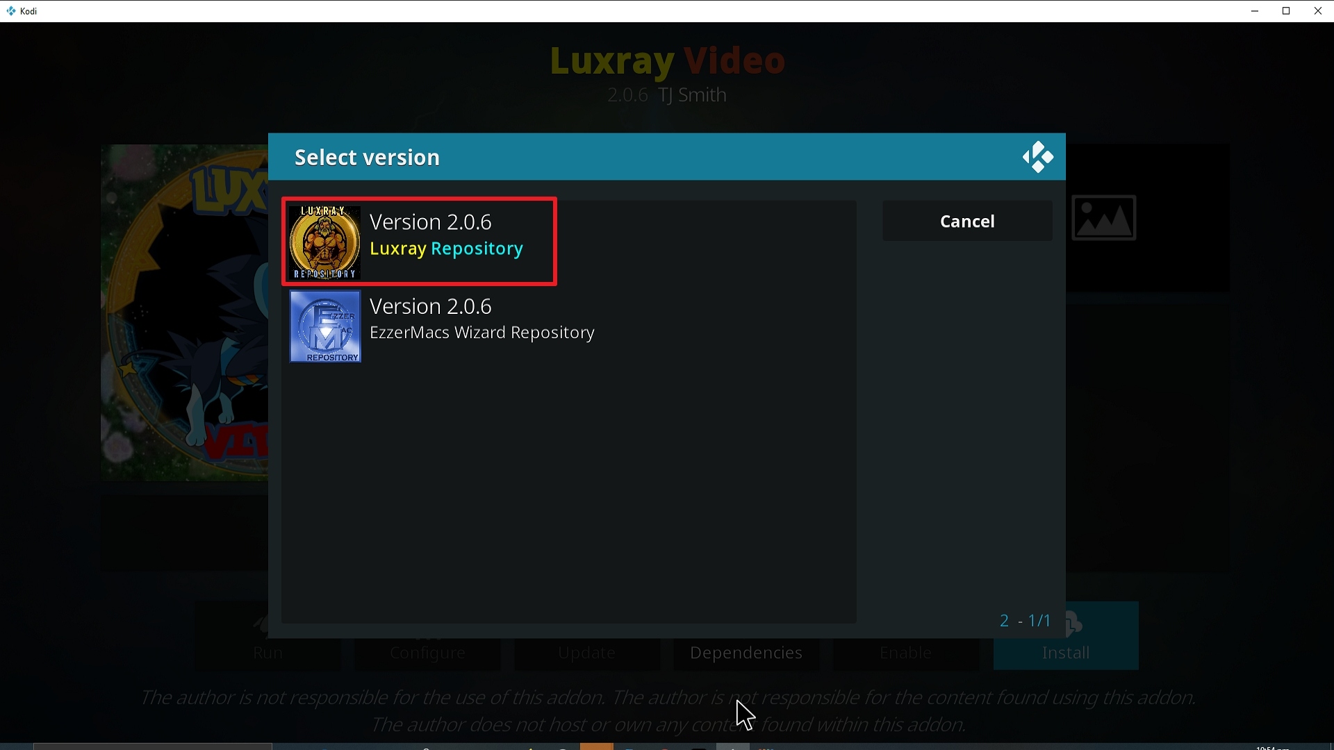 Step 24 Installing Luxray addon on Kodi