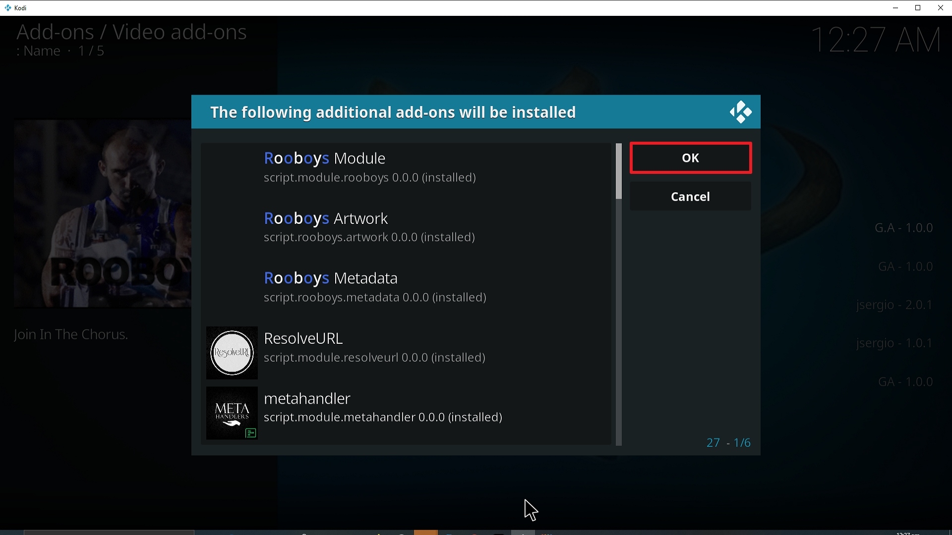 Step 24 Installing Rooboys addon on Kodi