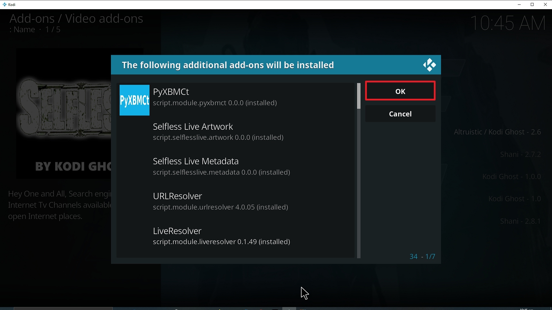 Step 24 Installing SelfLess Kodi addon on Kodi