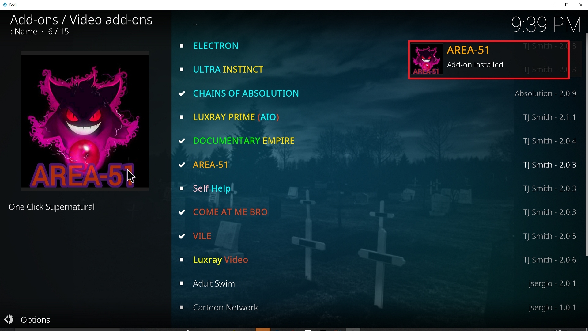 Step 25 Installing Area 51 addon on Kodi