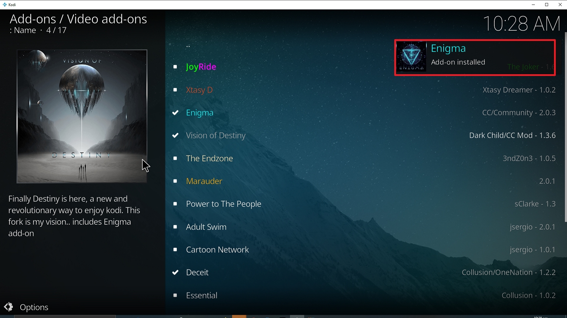 Step 25 Installing Enigma Kodi addon on Kodi