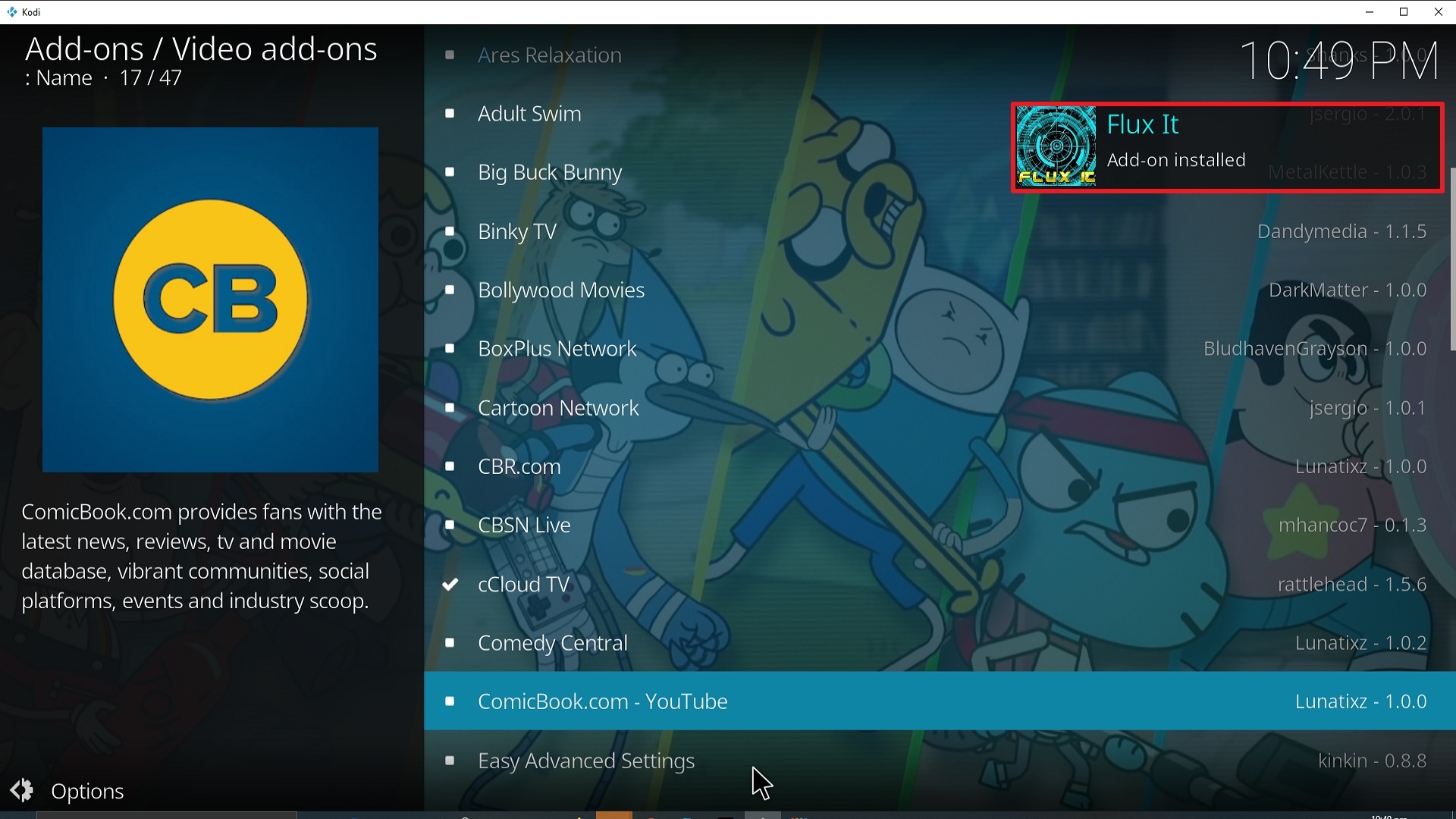 Step 25 Installing Flux It addon on Kodi