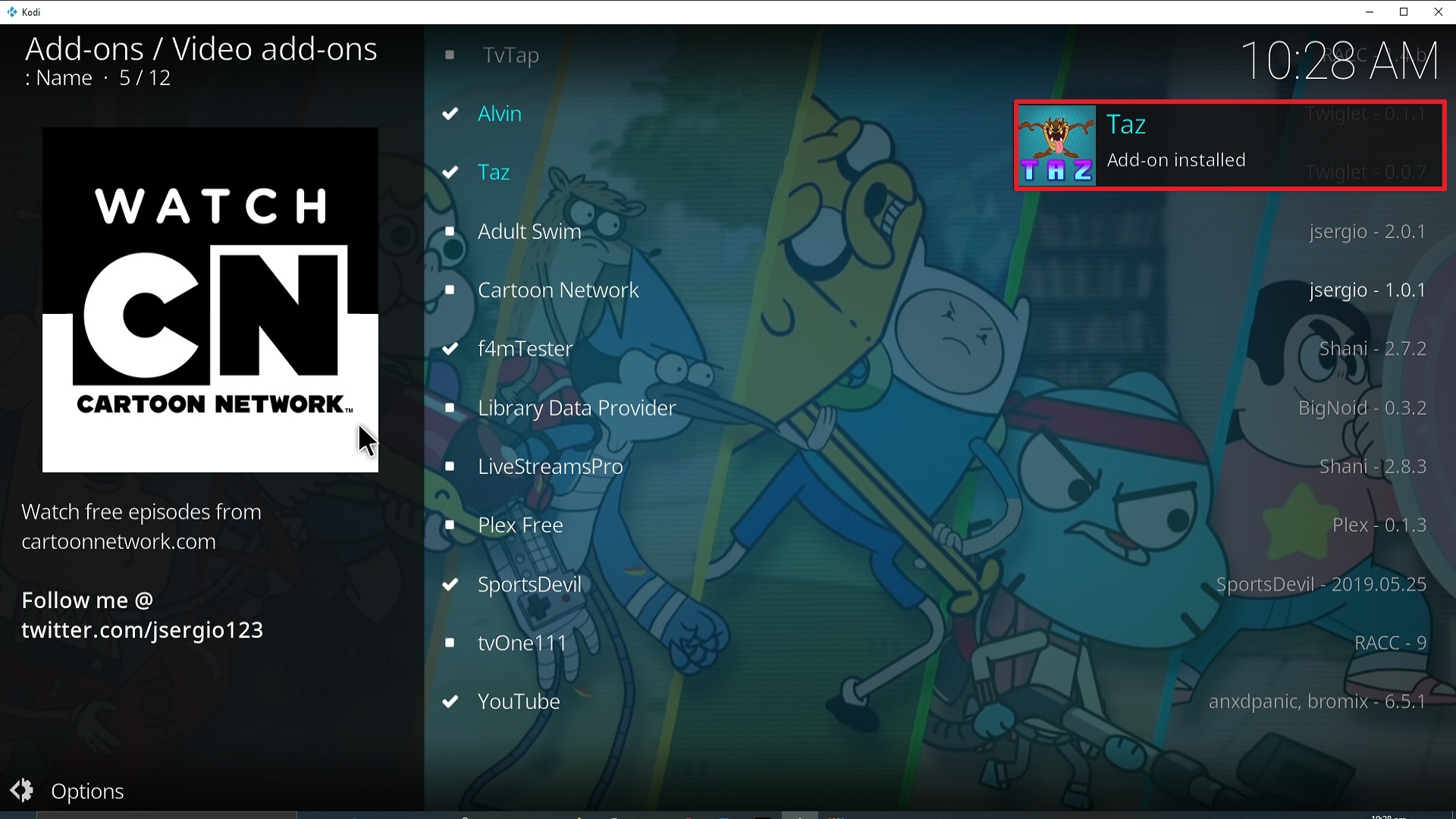 Step 25 Installing Taz addon on Kodi