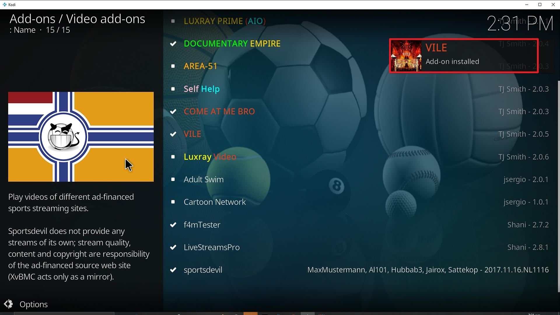 Step 25 Installing Vile addon on Kodi