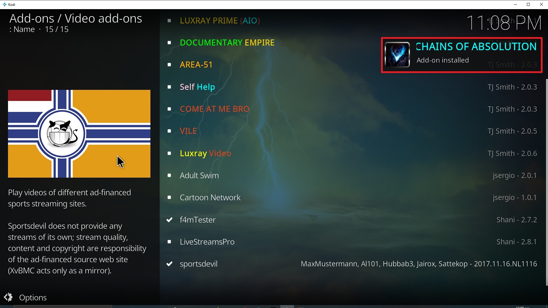 Step 26 Installing Chains of Absolution Kodi addon on Kodi