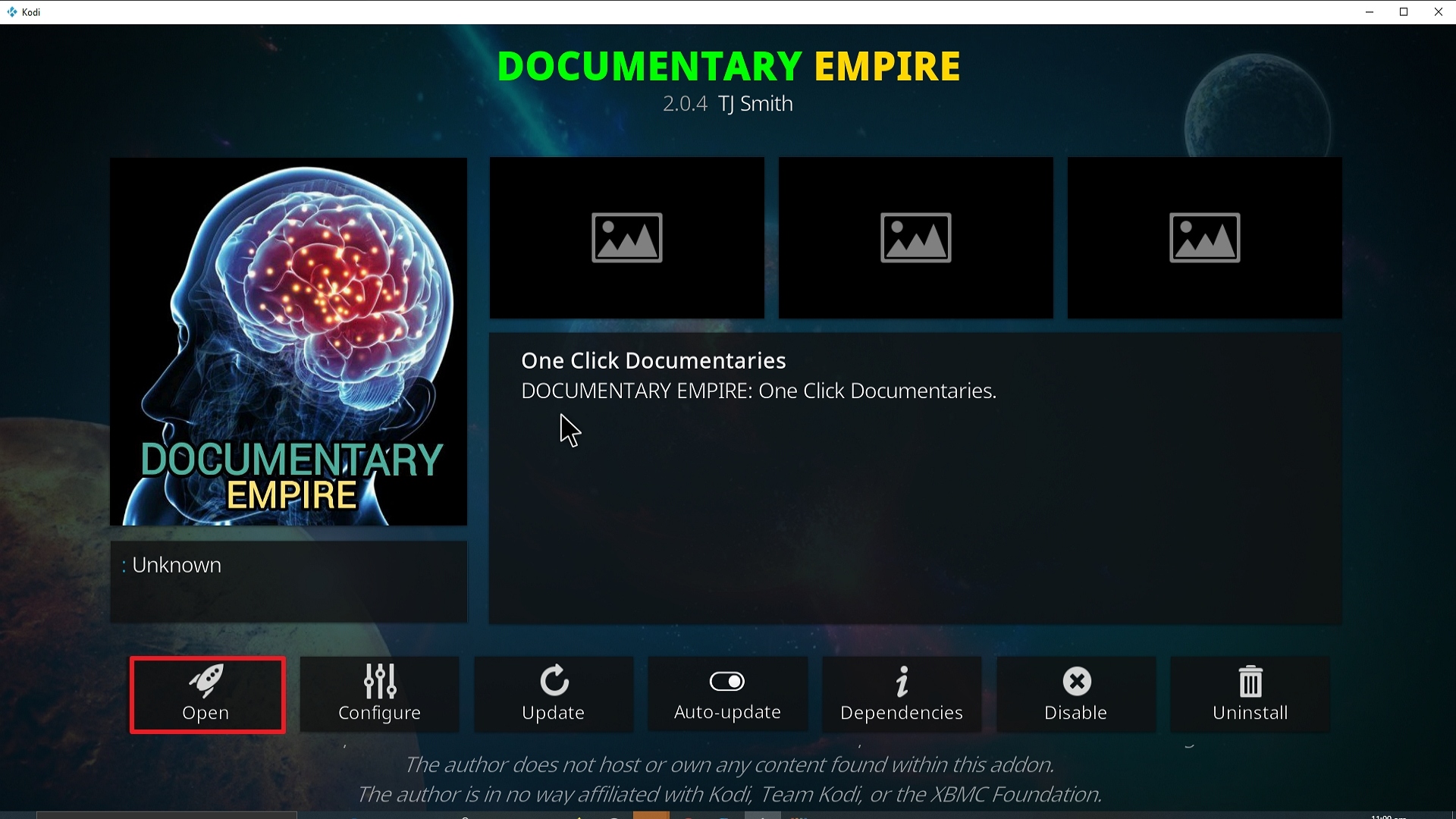 Step 26 Installing Documentary Empire addon on Kodi