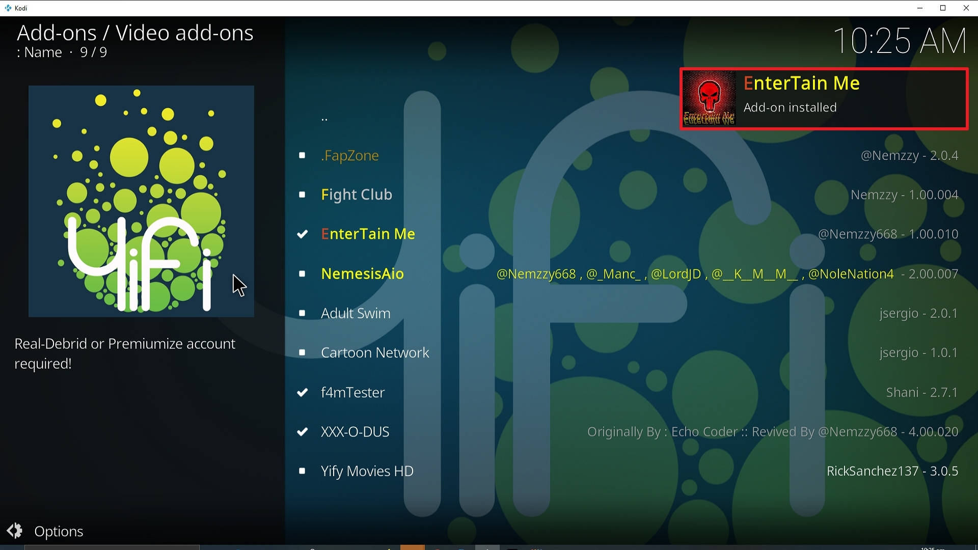 Step 26 Installing Entertain Me Kodi addon on Kodi