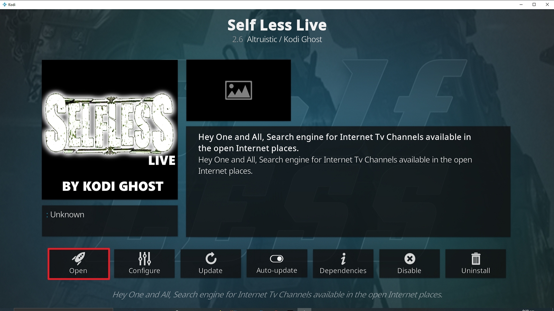 Step 26 Installing SelfLess Kodi addon on Kodi