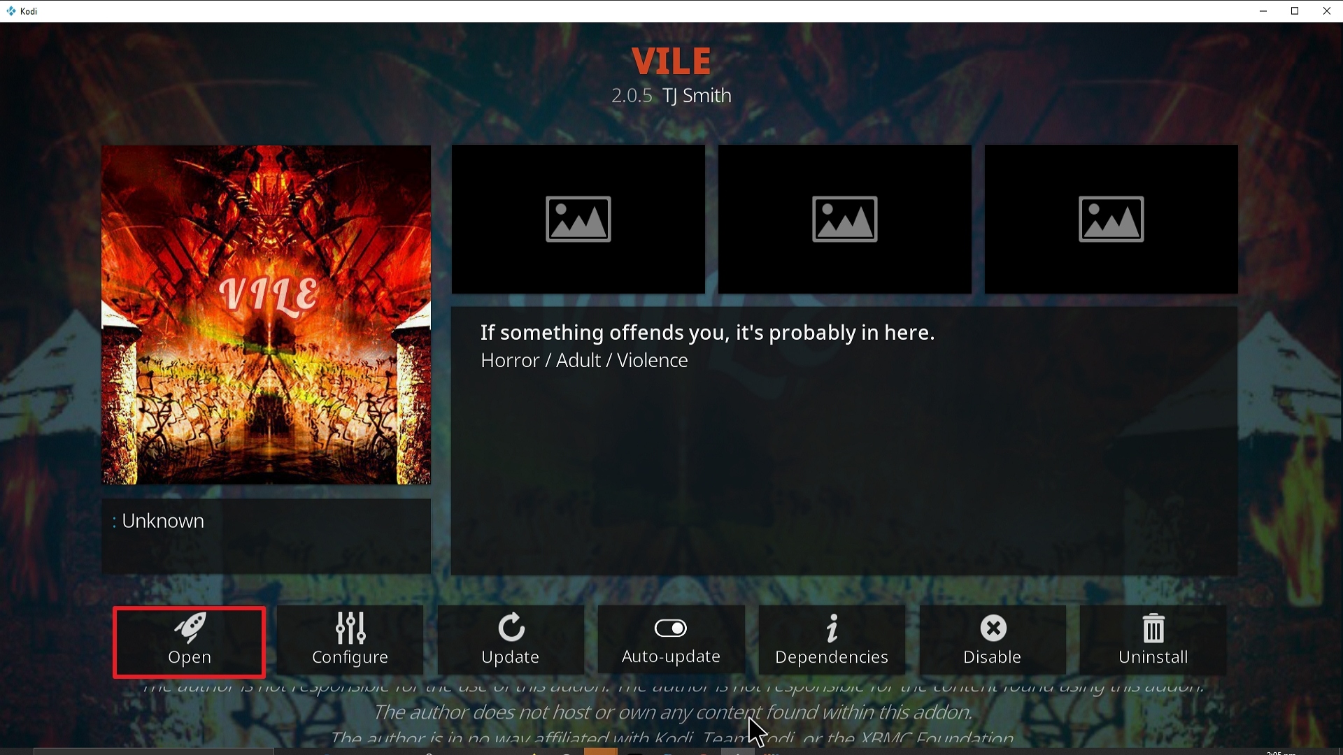 Step 26 Installing Vile addon on Kodi