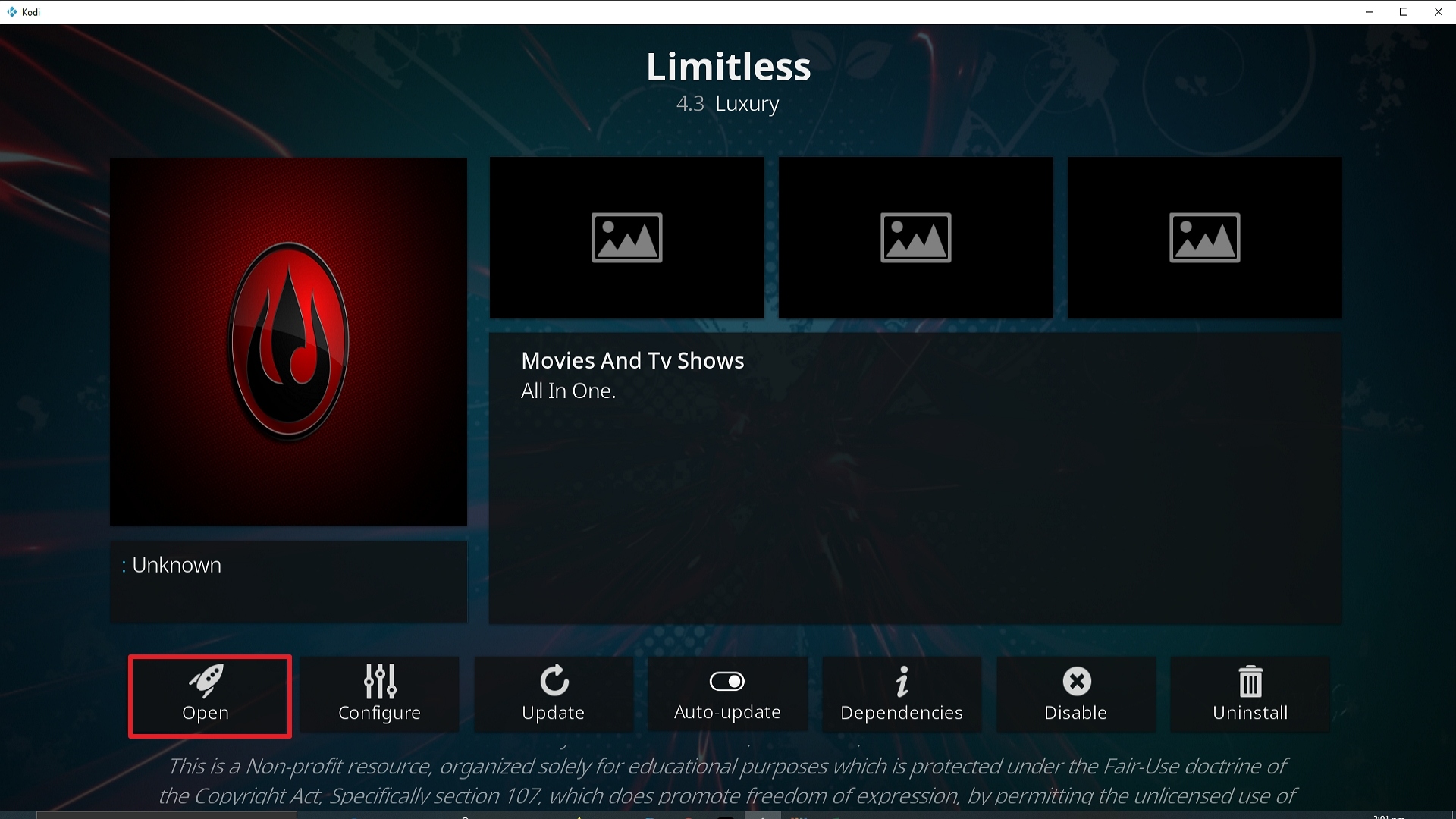 Step 27 Installing Limitless Kodi addon on Kodi