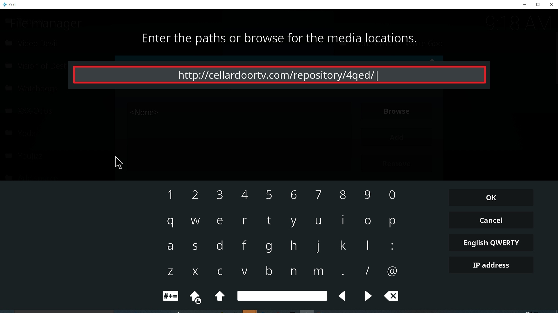 Step 9 Installing 4QED Filters addon on Kodi