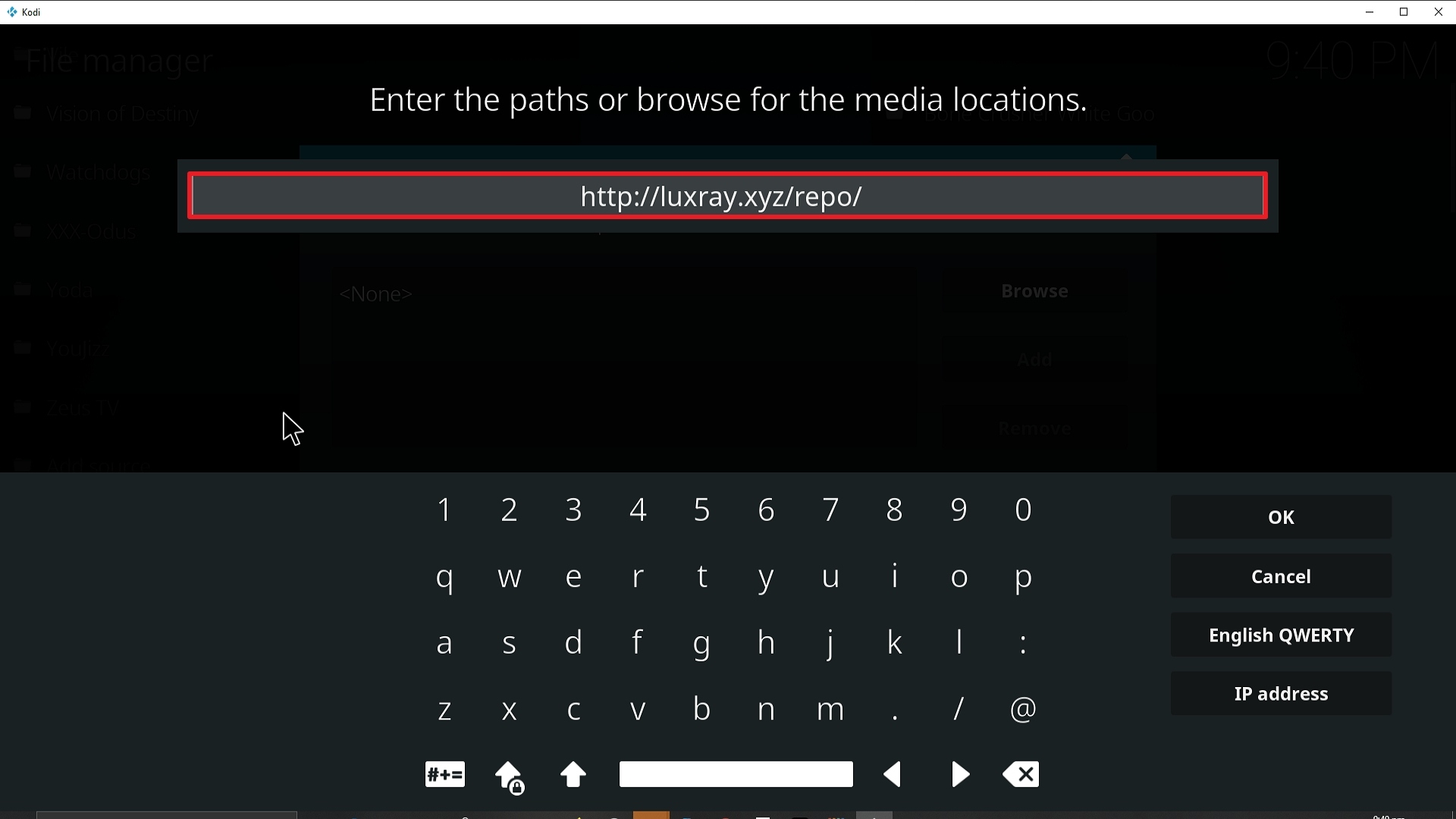 Step 9 Installing Area 51 addon on Kodi