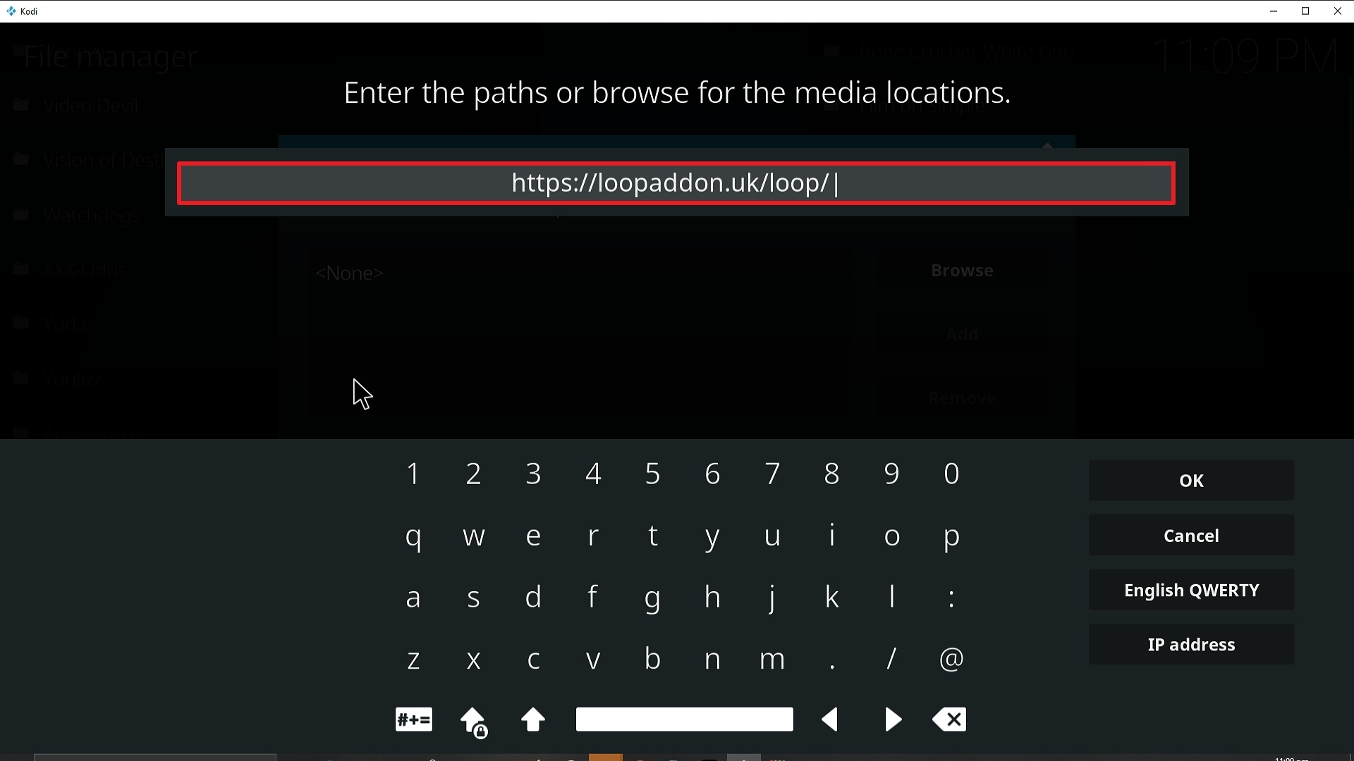 Step 9 Installing The Loop addon on Kodi