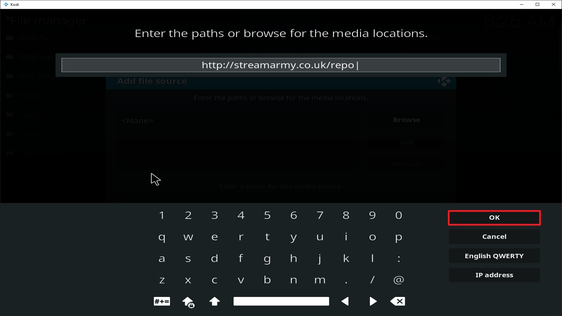 Step 10 Installing Fight Club addon on Kodi