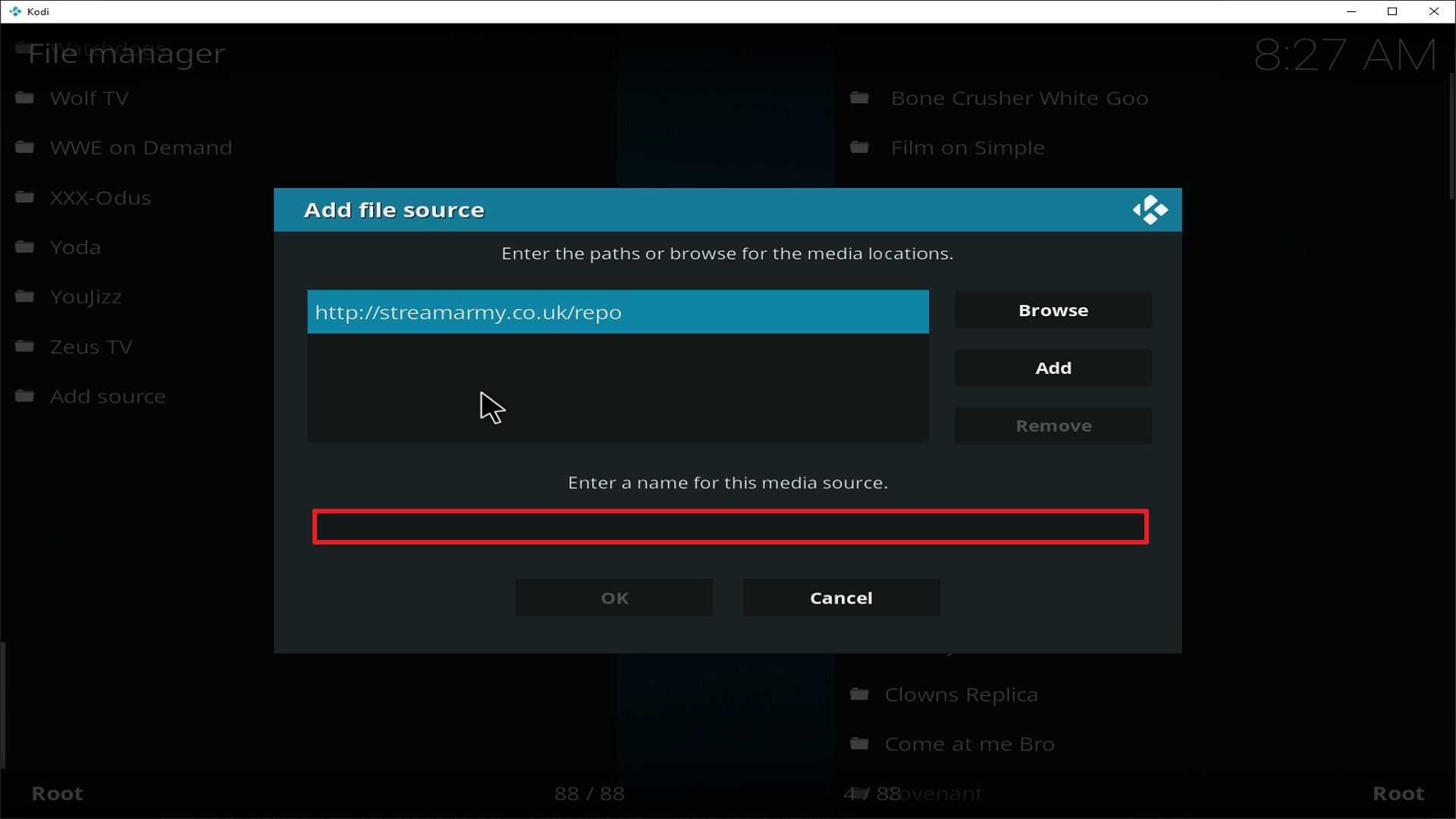 Step 11 Installing Fight Club addon on Kodi