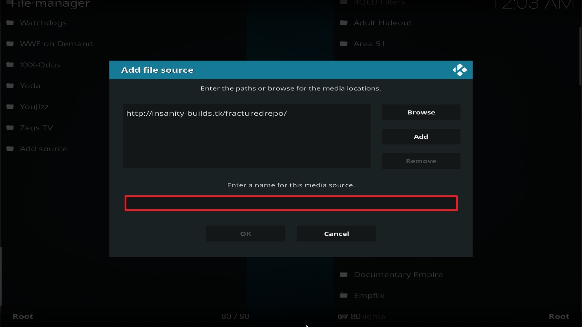 Step 11 Installing Fractured addon on Kodi
