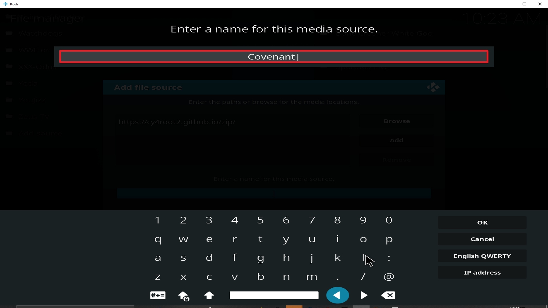 Step 12 Installing Covenant addon on Kodi