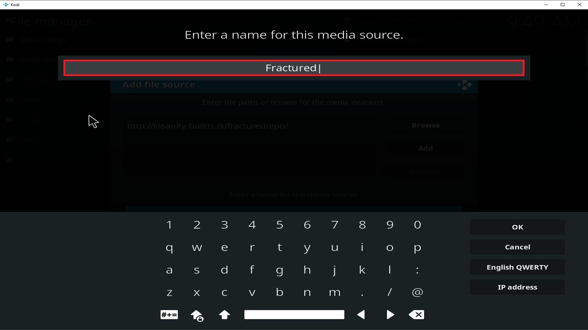 Step 12 Installing Fractured addon on Kodi