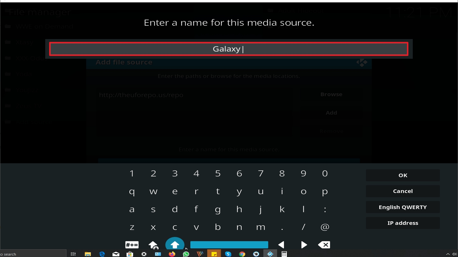 Step 12 Installing Galaxy addon on Kodi