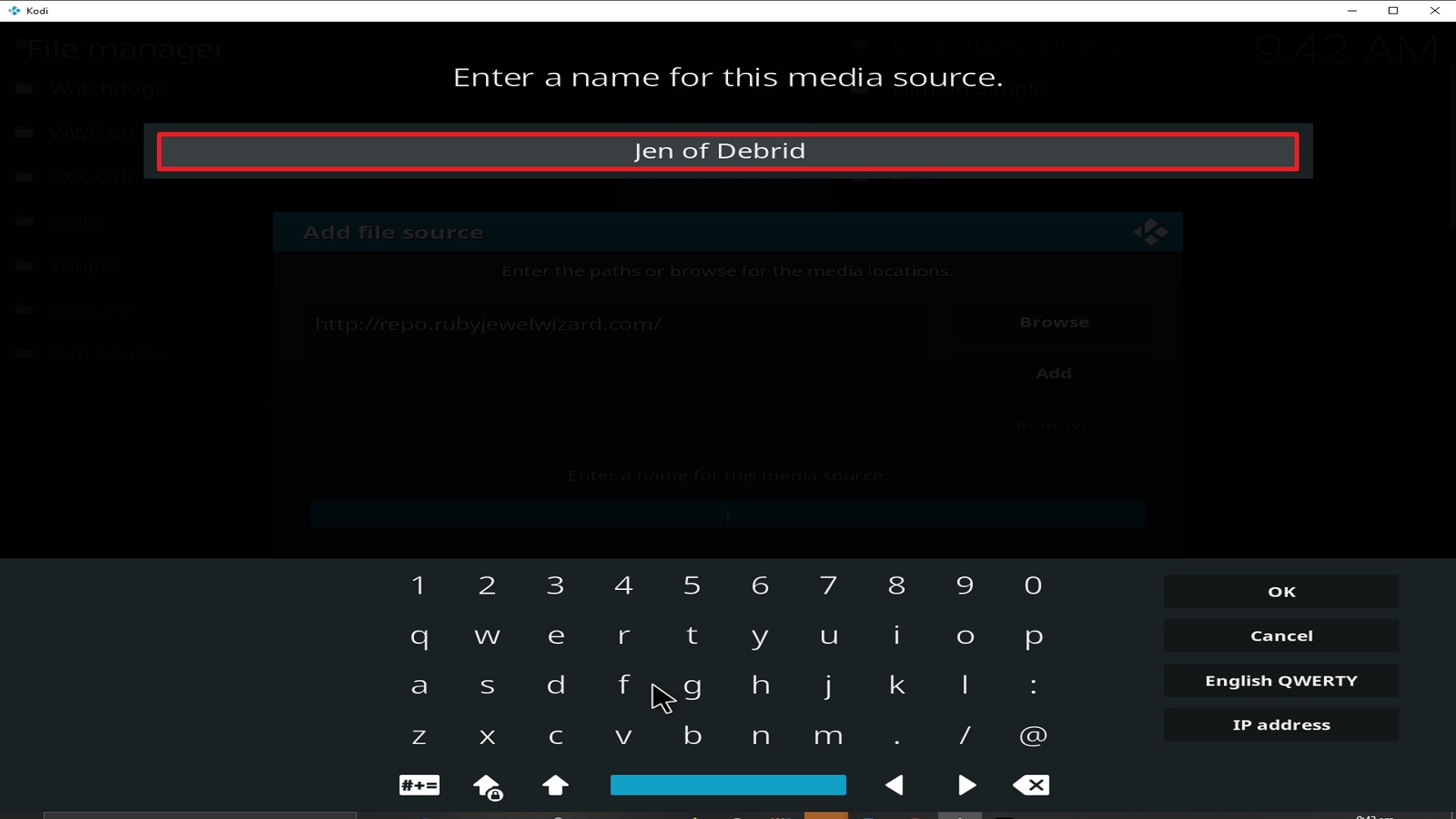Step 12 Installing Jen of Debrid addon on Kodi