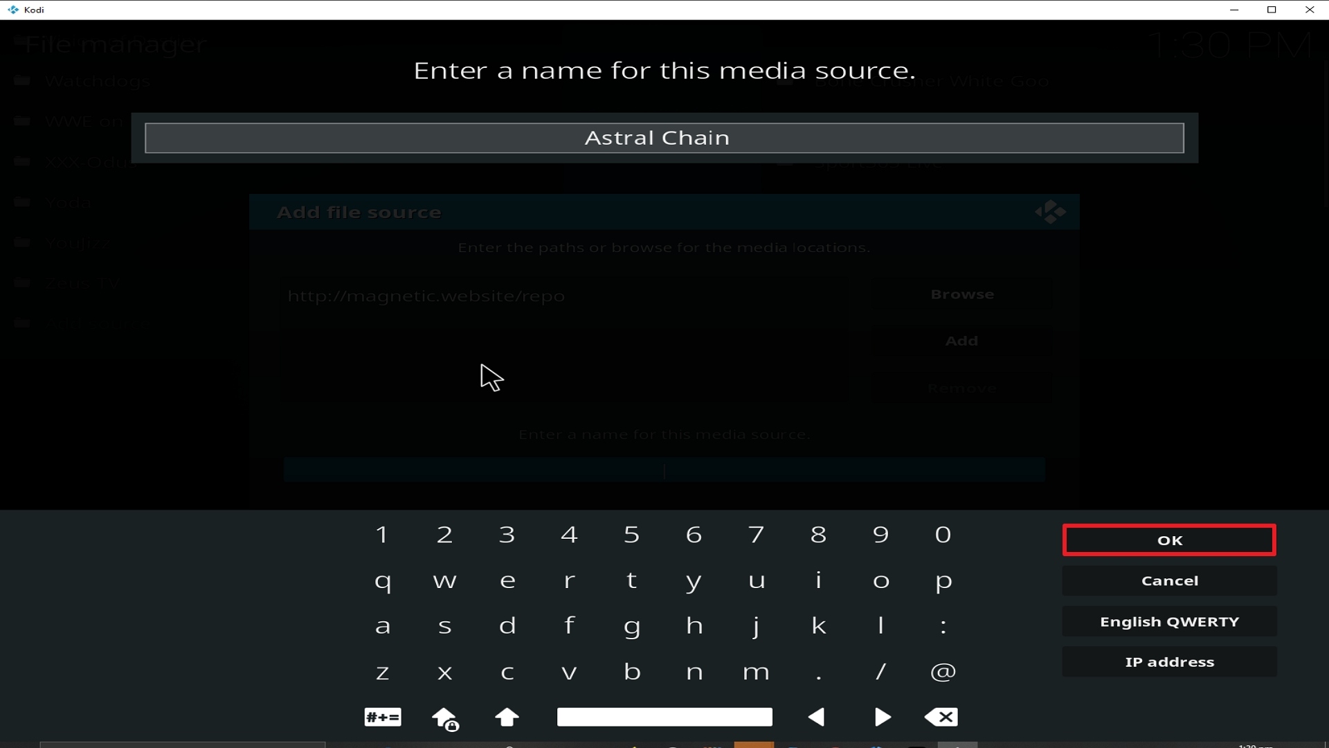 Step 13 Installing Astral Chain addon on Kodi