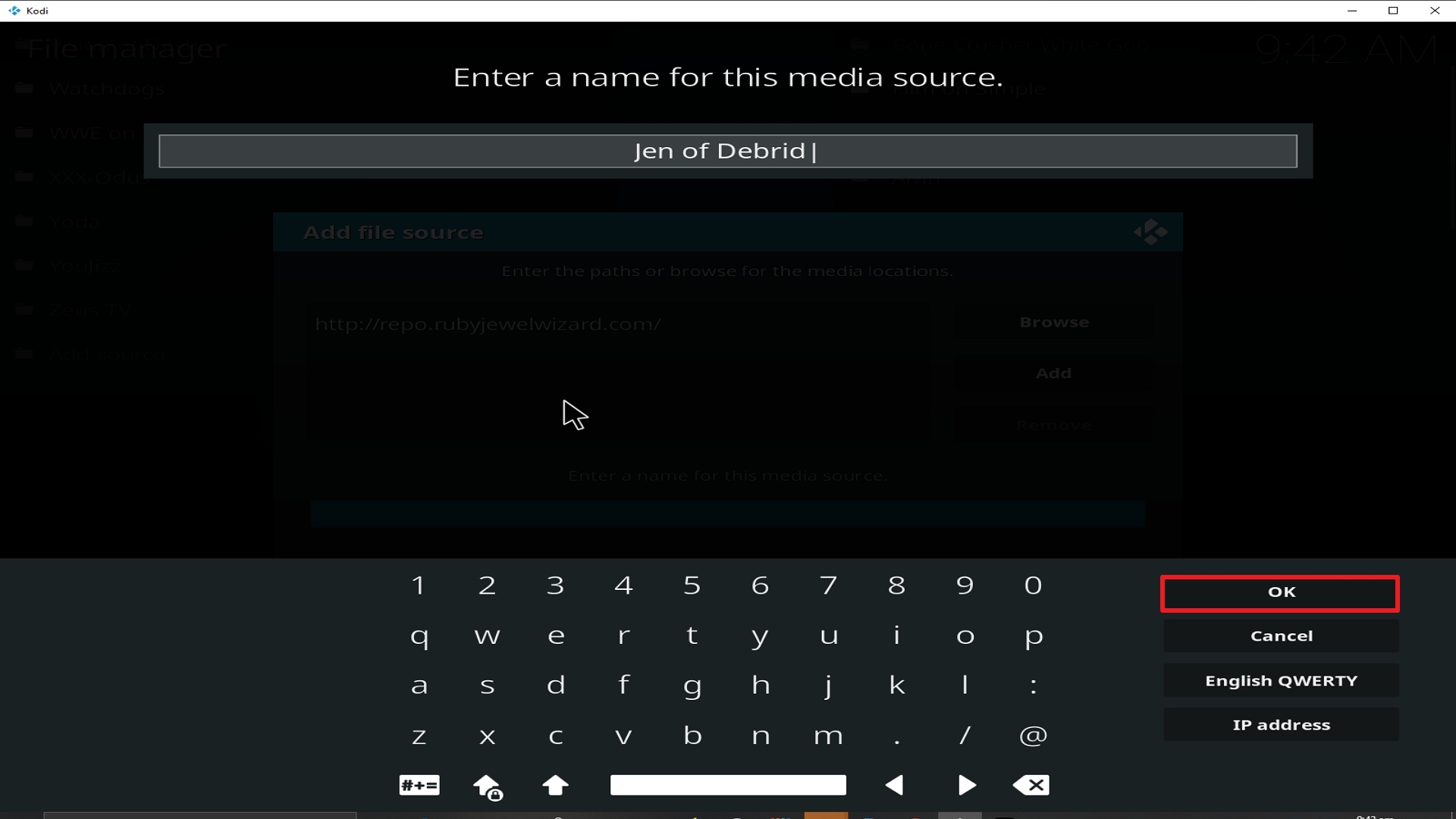 Step 13 Installing Jen of Debrid addon on Kodi
