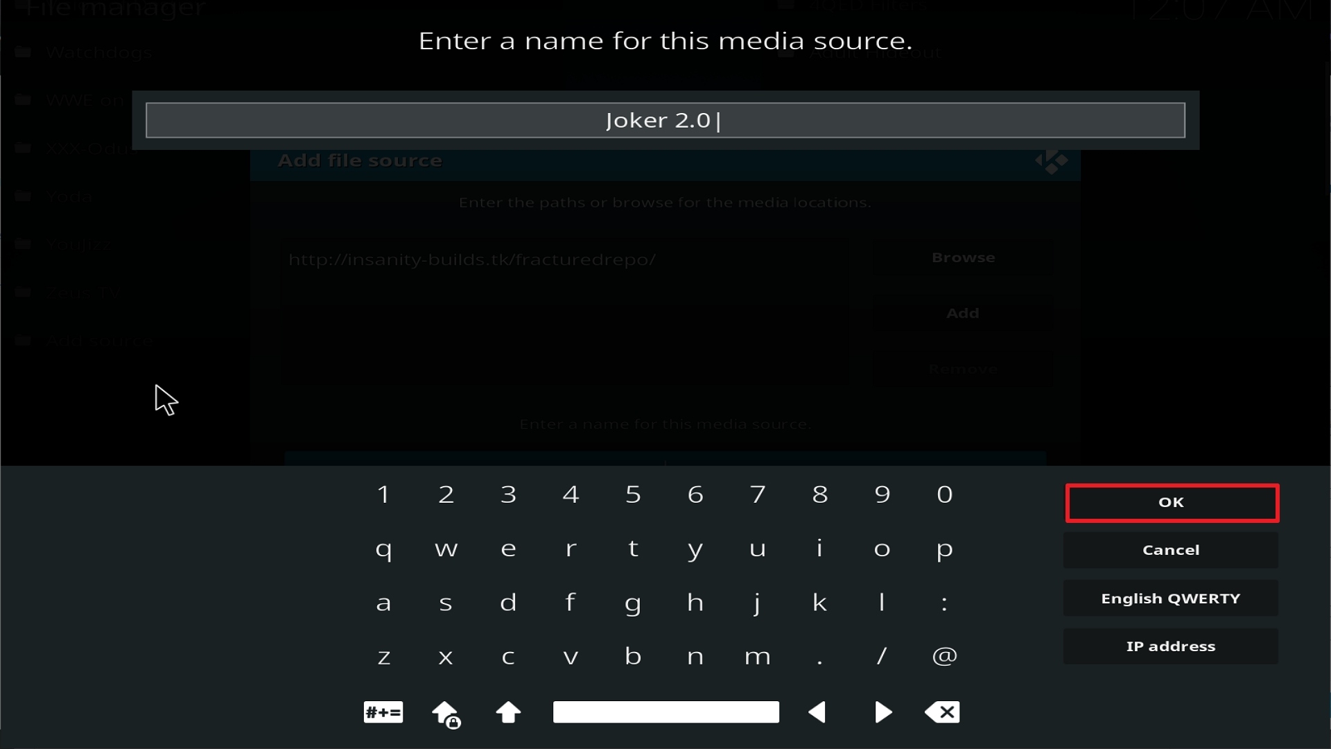Step 13 Installing Joker 2.0 addon on Kodi