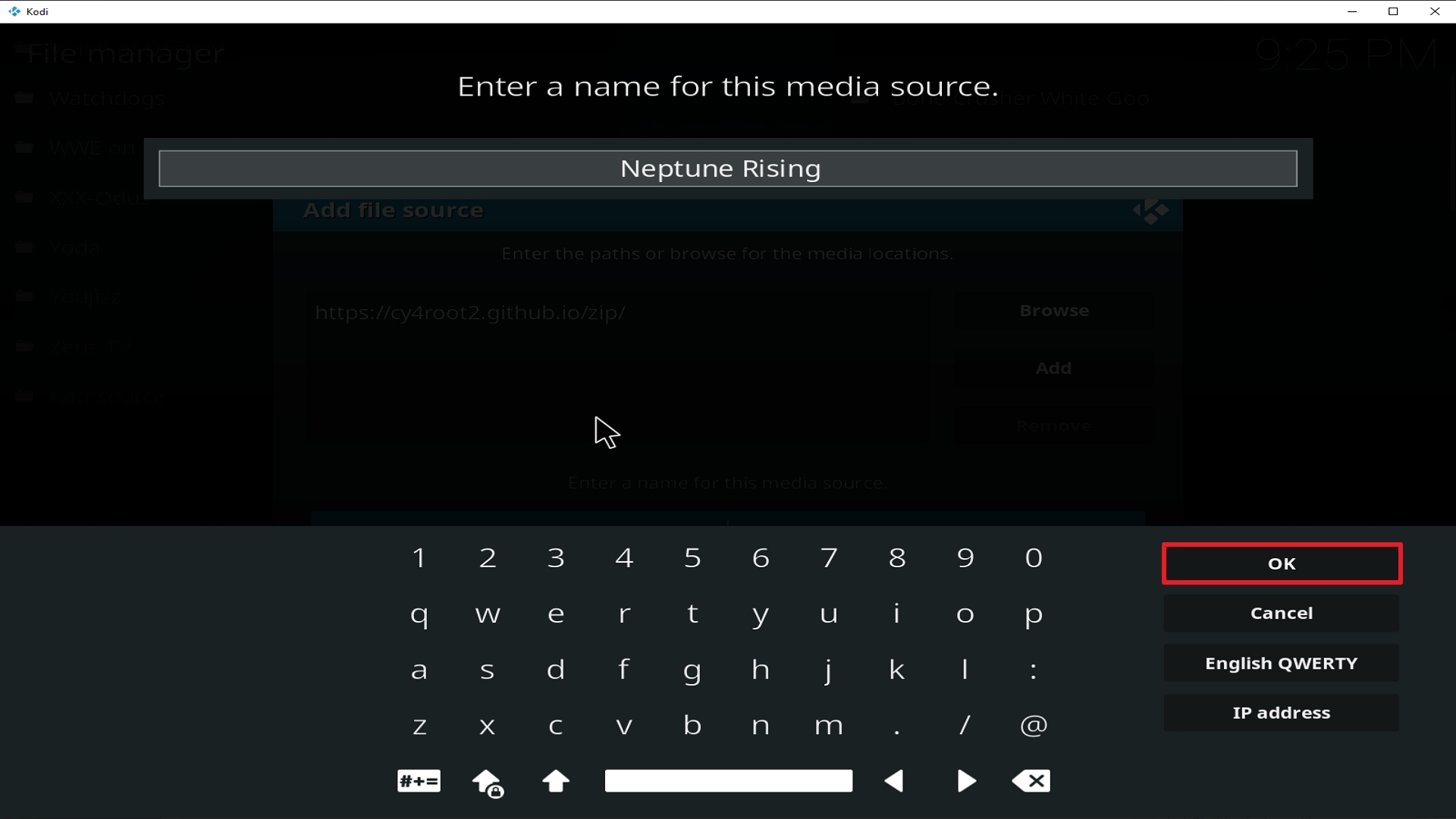 Step 13 Installing Neptune Rising addon on Kodi