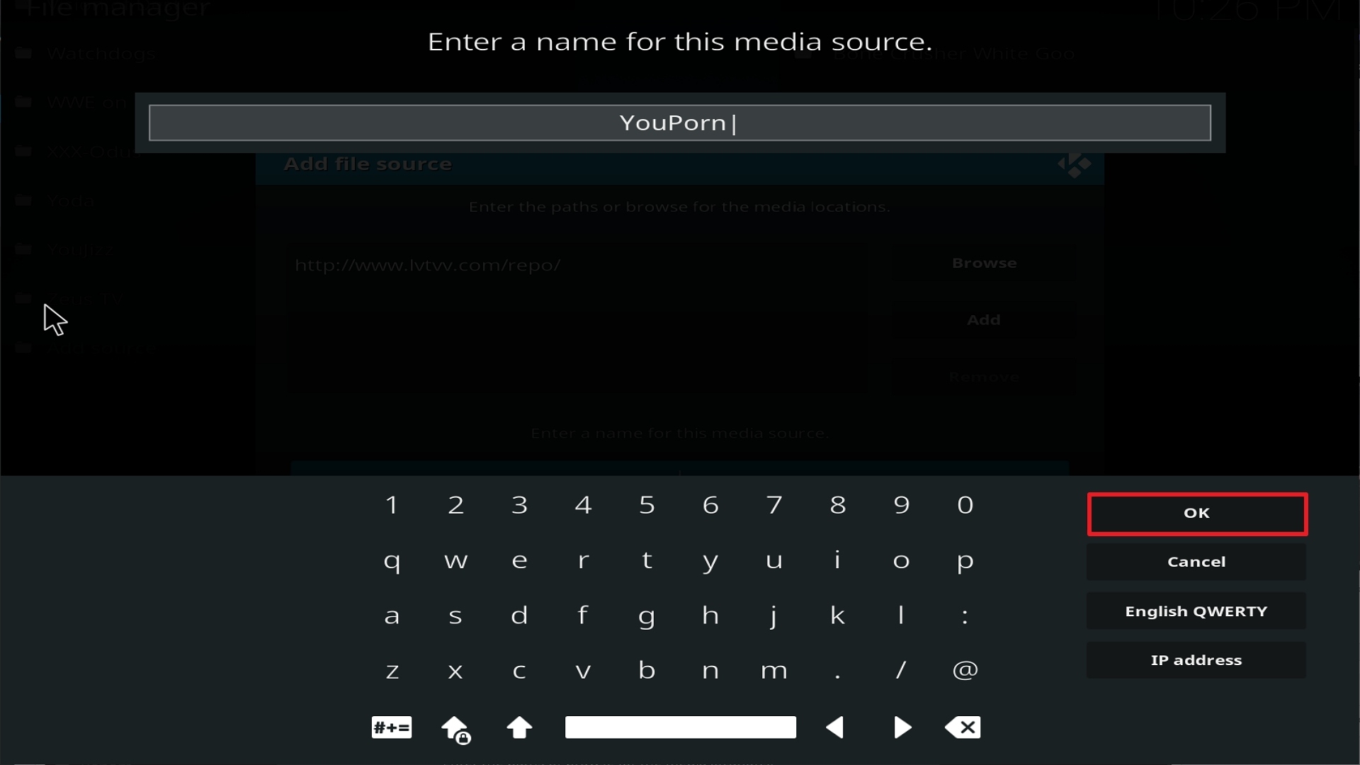 Step 13 Installing Youporn addon on Kodi
