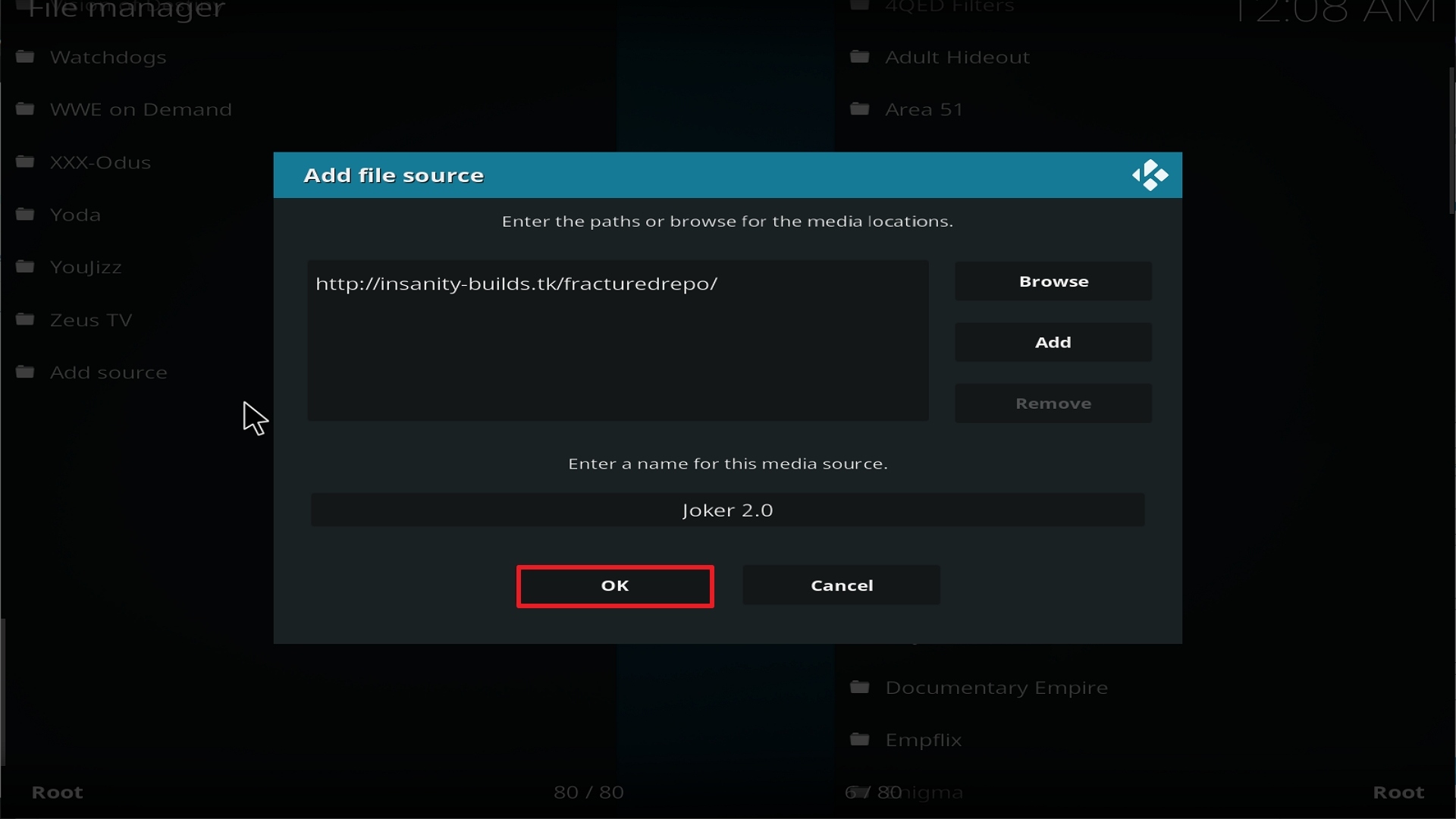 Step 14 Installing Joker 2.0 addon on Kodi
