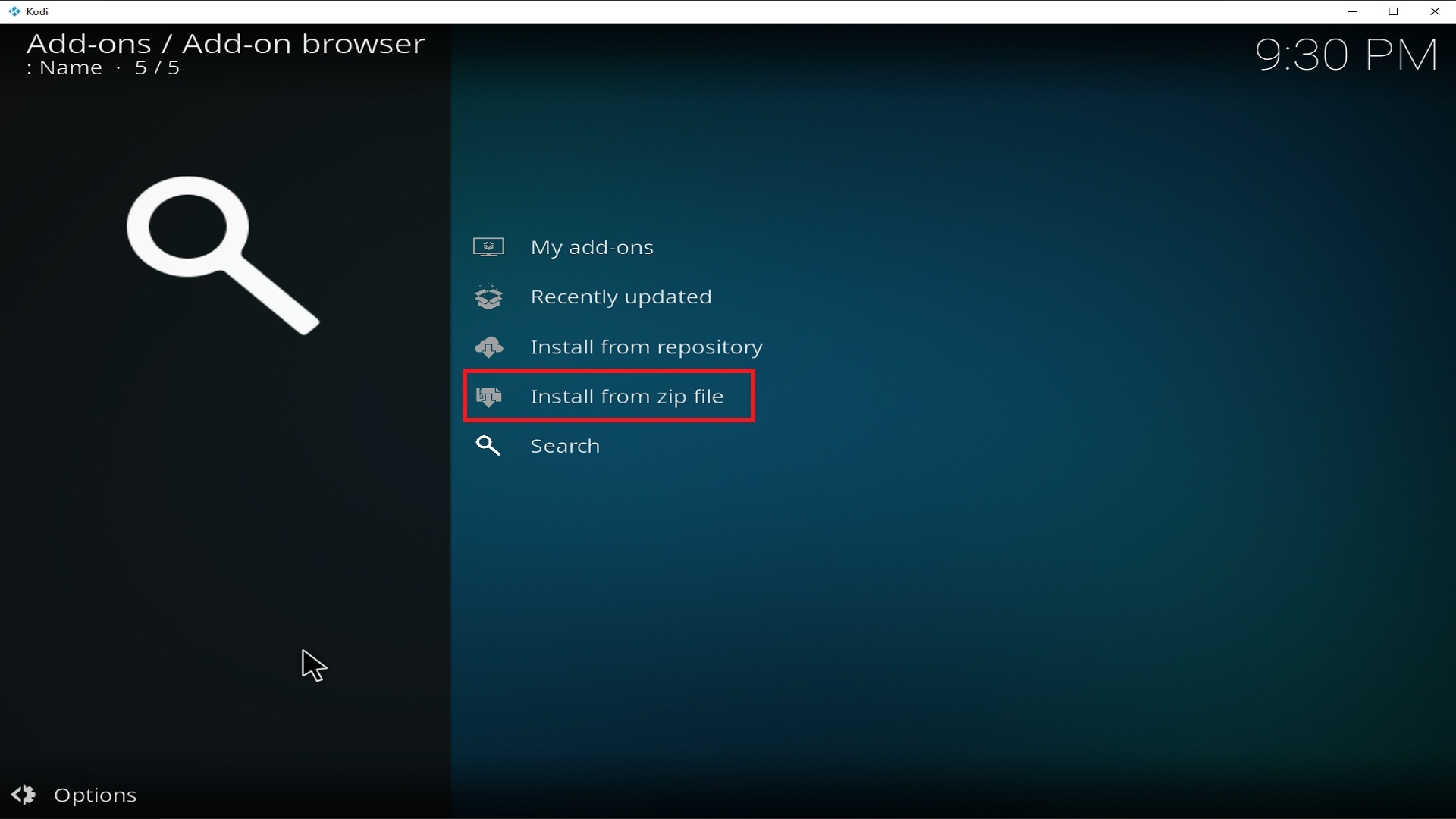 Step 16 Installing Neptune Rising addon on Kodi