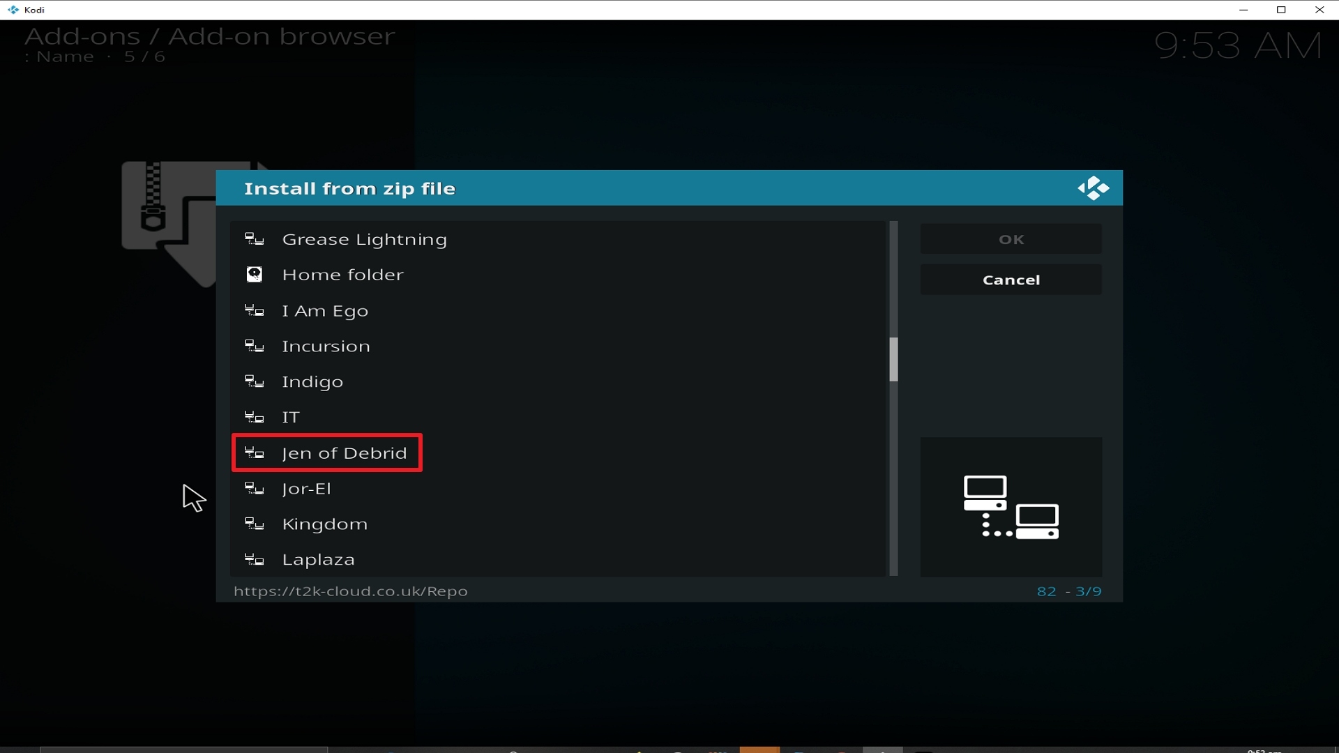 Step 17 Installing Jen of Debrid addon on Kodi