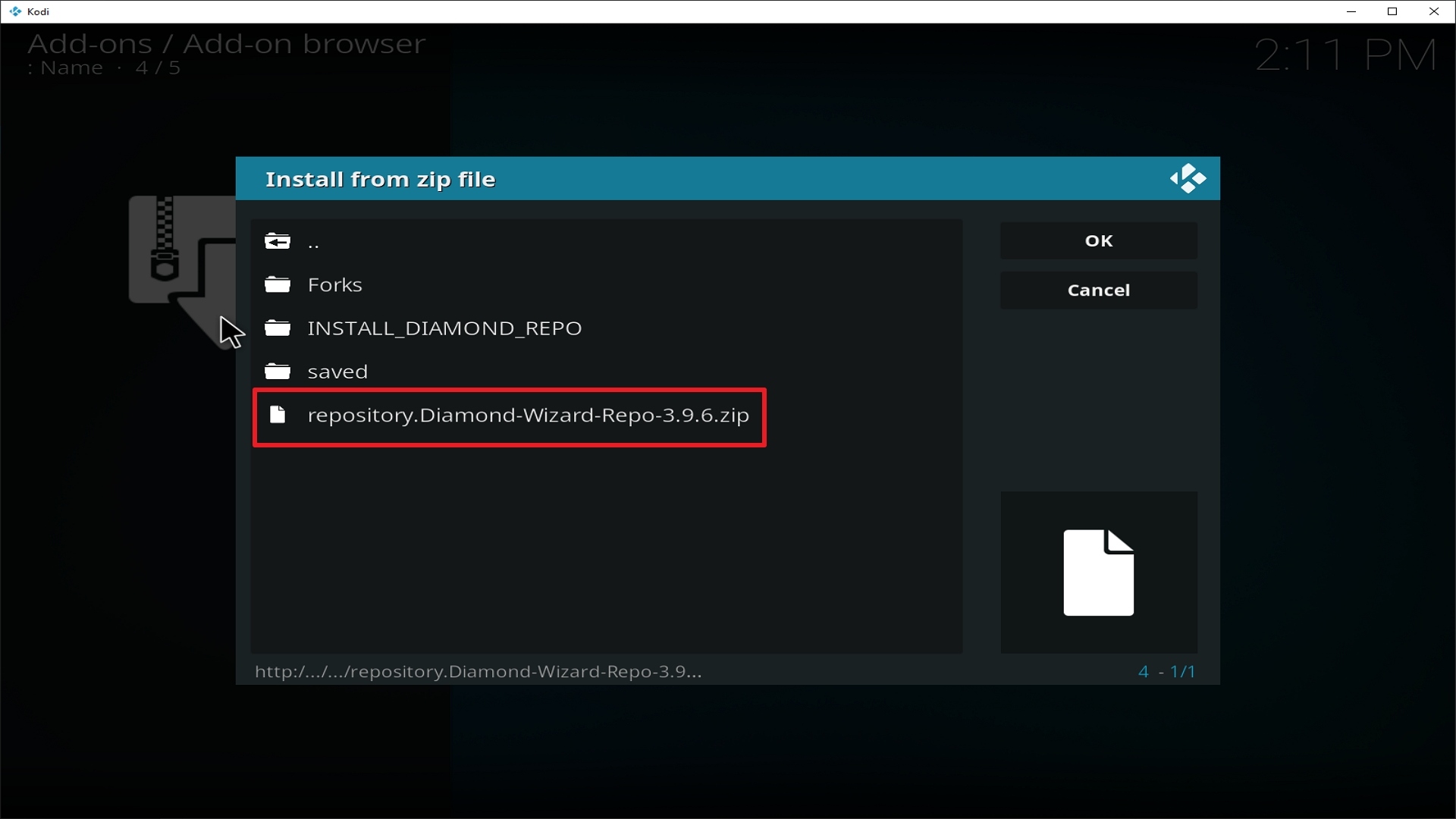 Step 18 Installing Delta Quadrant addon on Kodi
