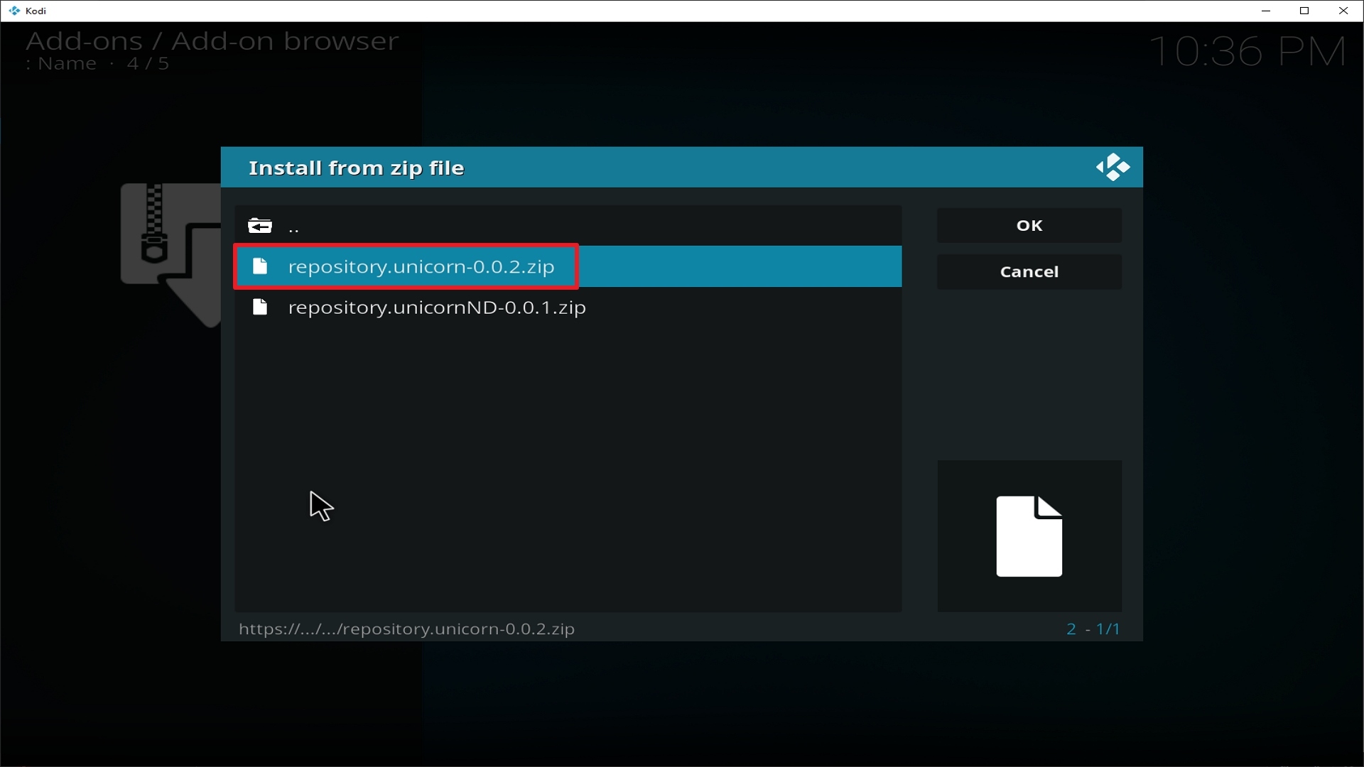 Step 18 Installing Our Match addon on Kodi