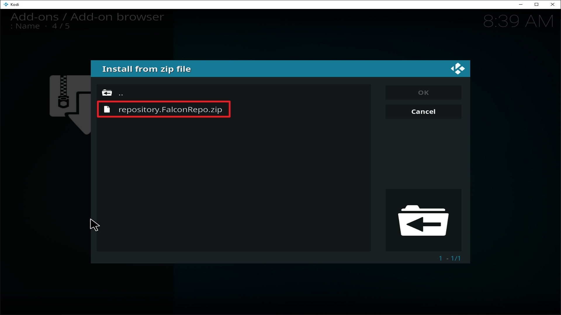 Step 18 Installing Phoenix Rises addon on Kodi
