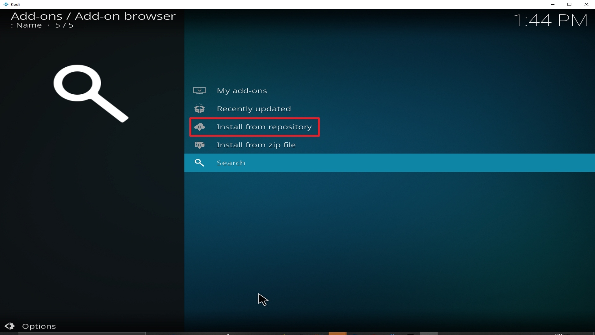 Step 19 Installing Astral Chain addon on Kodi
