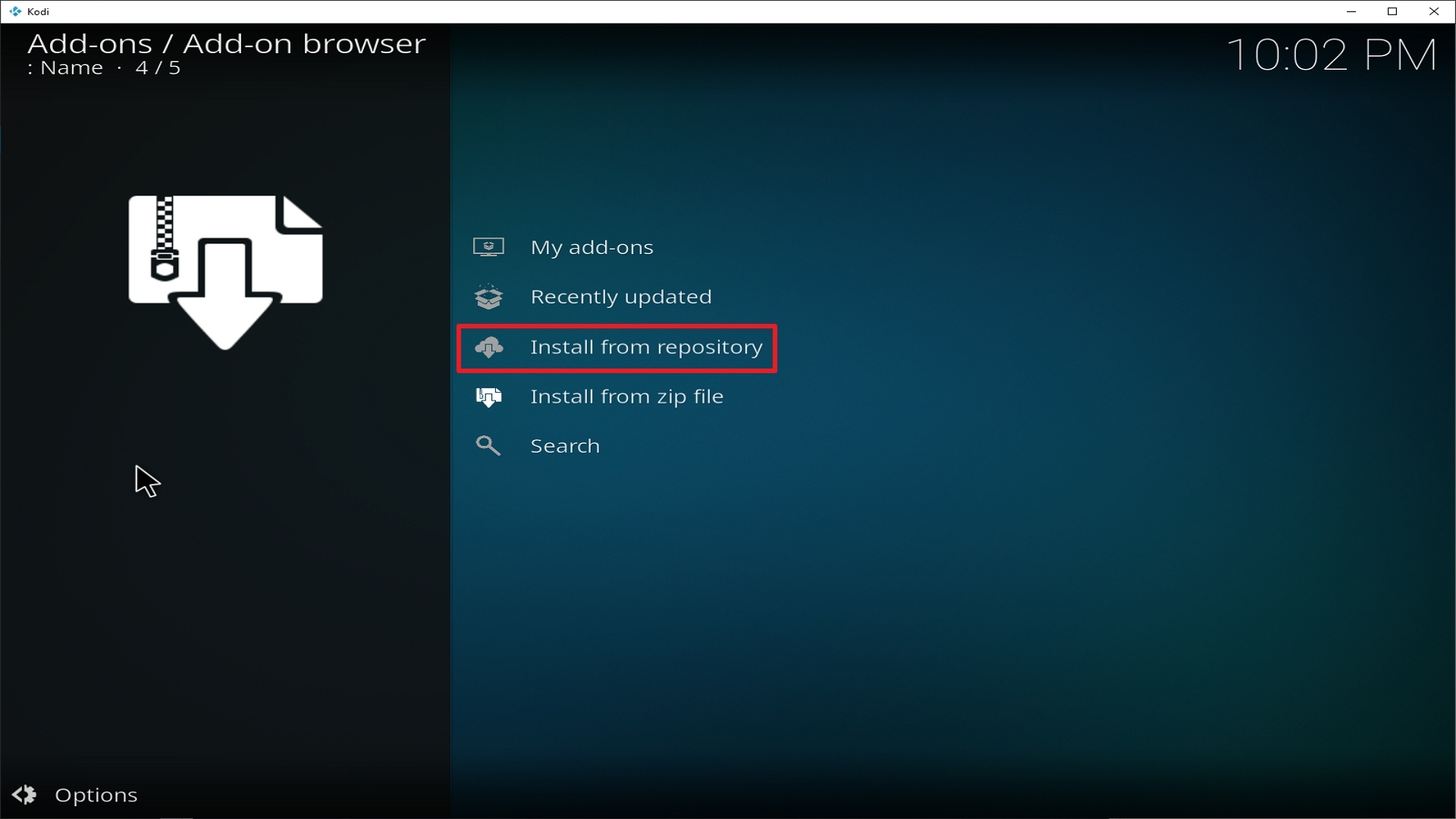 Step 19 Installing Kratos Reborn addon on Kodi
