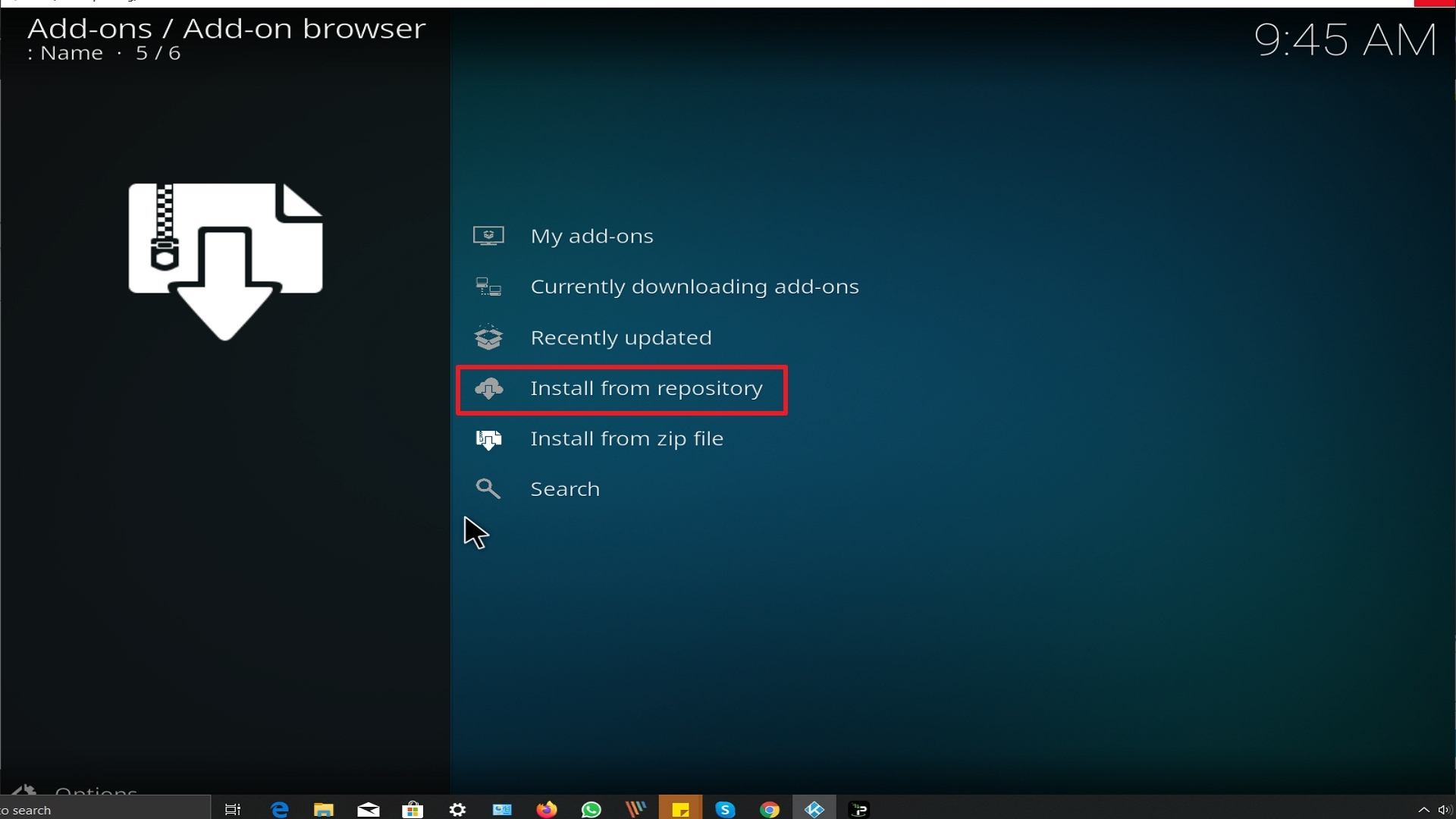 Step 19 Installing The Uss Defiant addon on Kodi