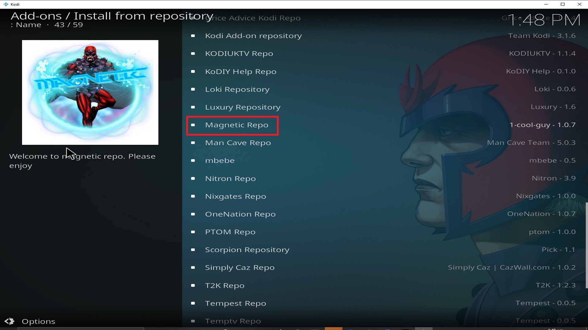 Step 20 Installing Astral Chain addon on Kodi