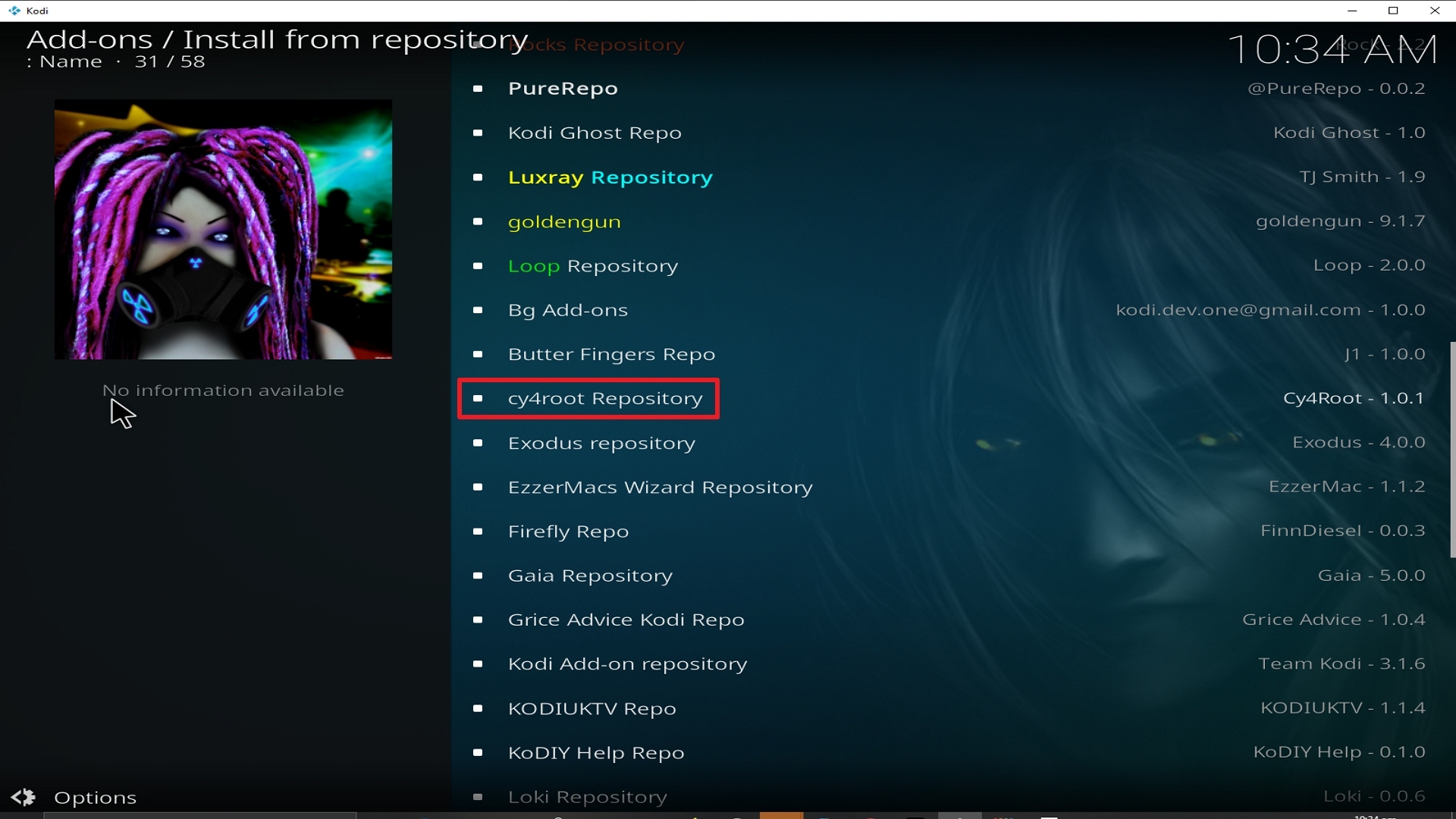 Step 20 Installing Covenant addon on Kodi