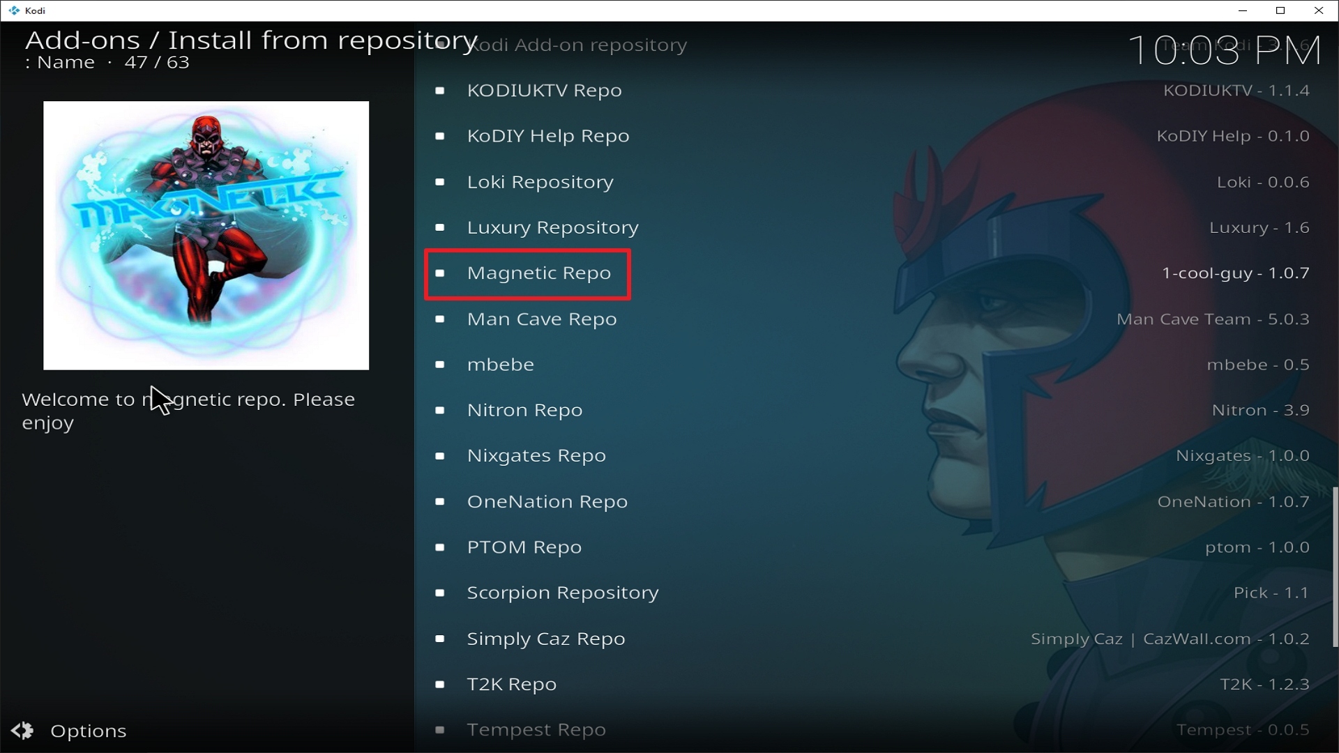 Step 20 Installing Kratos Reborn addon on Kodi