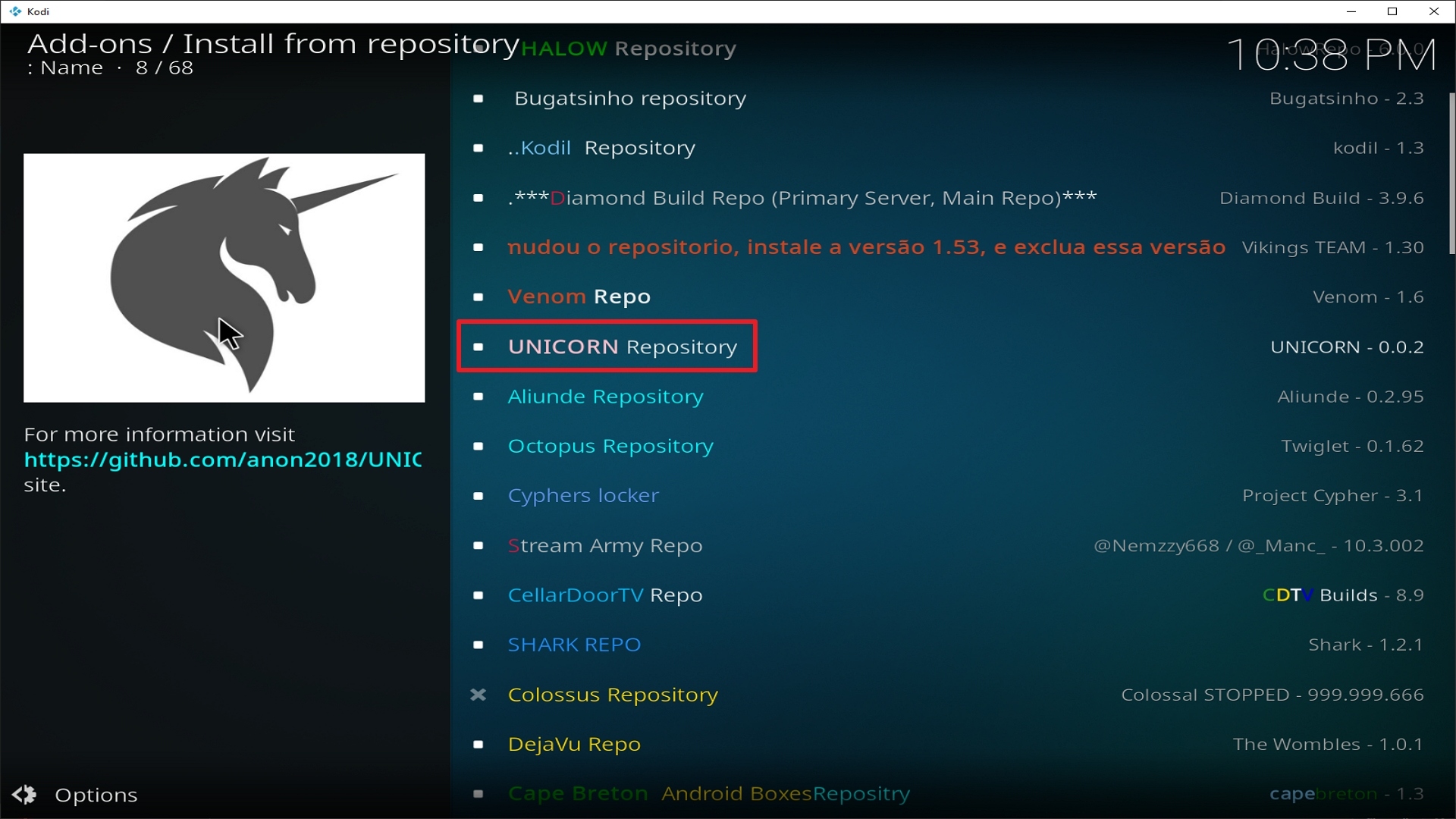 Step 20 Installing Our Match addon on Kodi